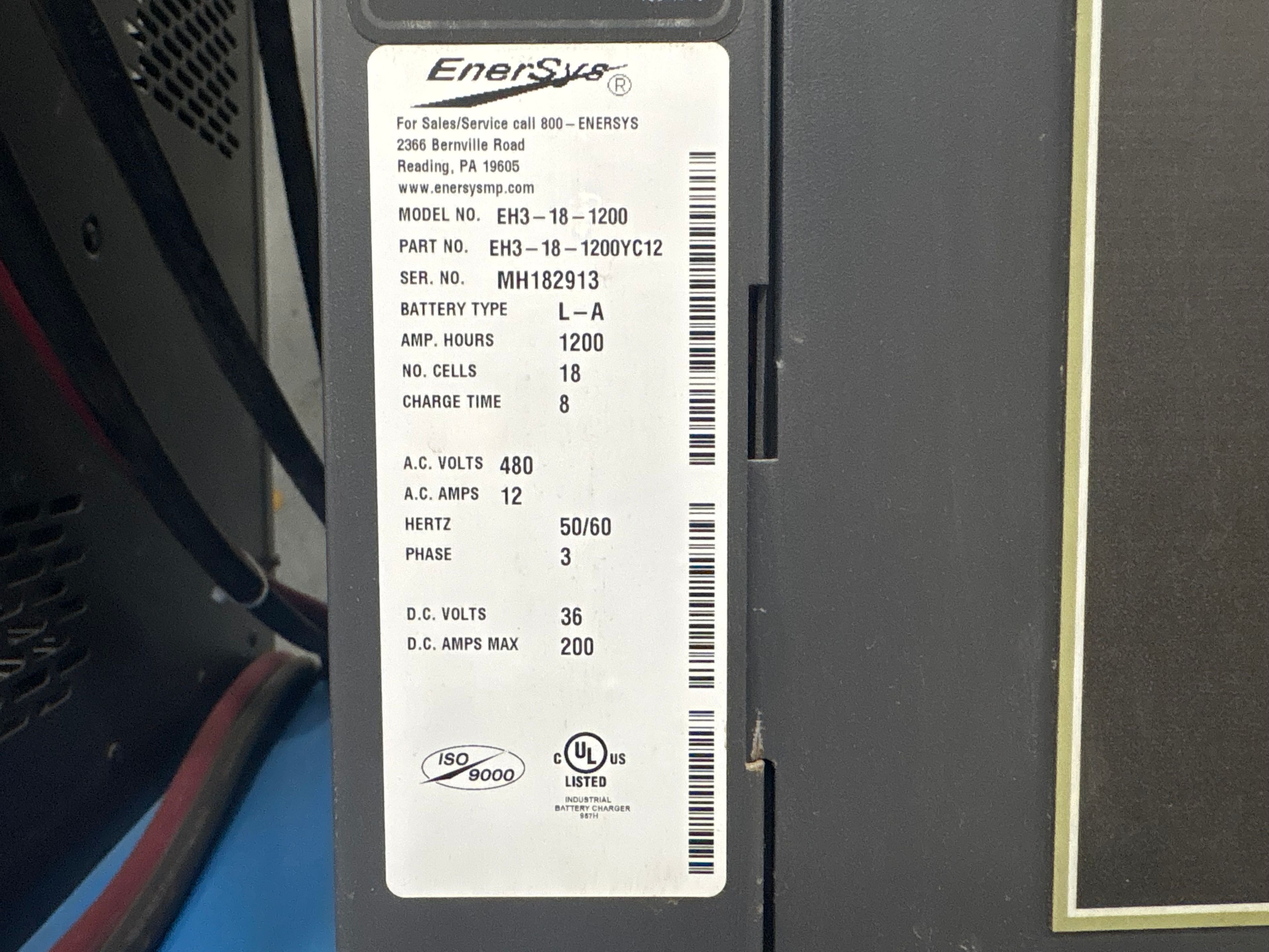 Enersys Enforcer HF- 36V Battery Charger - Document 3