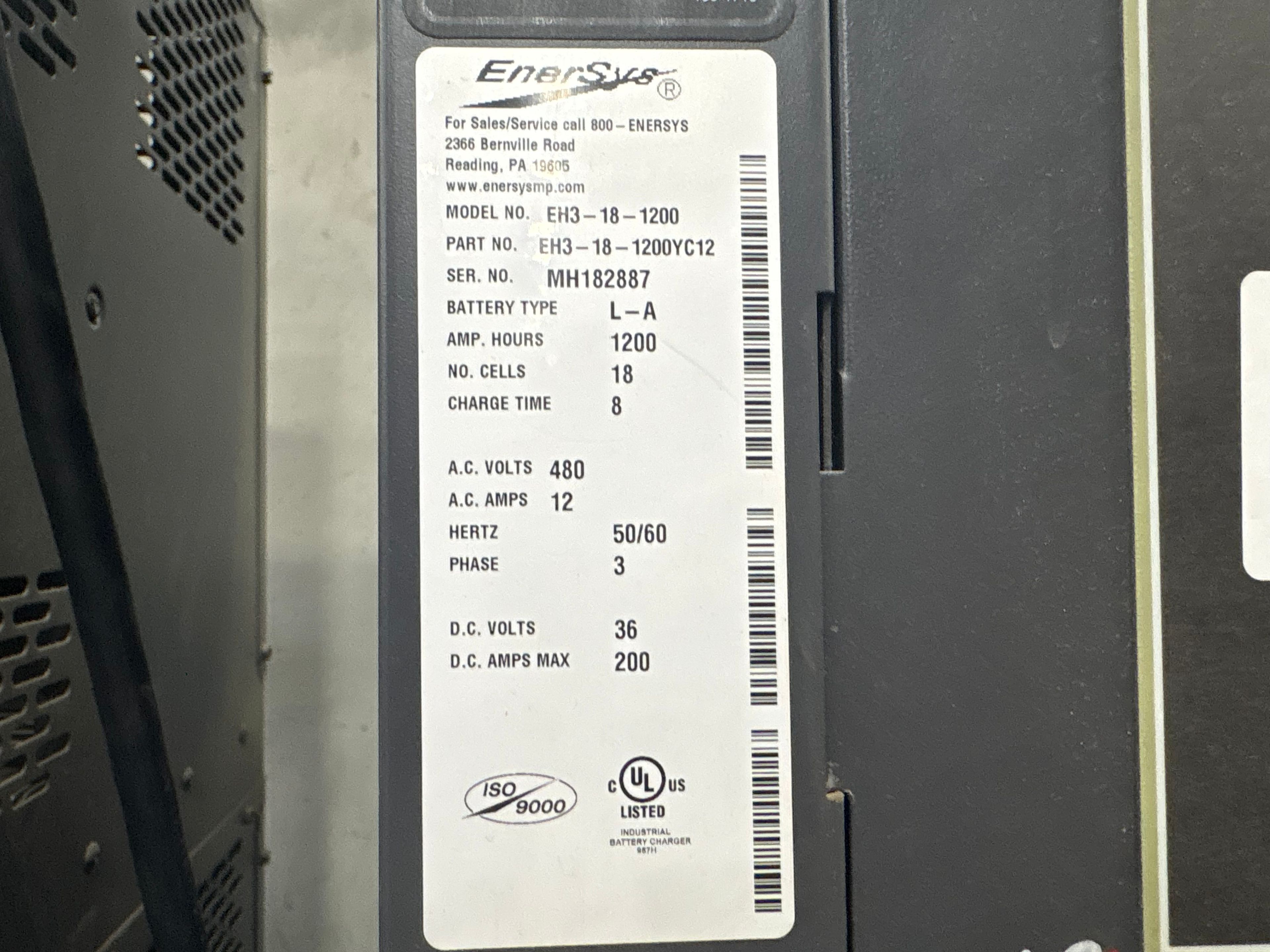 Enersys Enforcer HF- 36V Battery Charger - Document 3