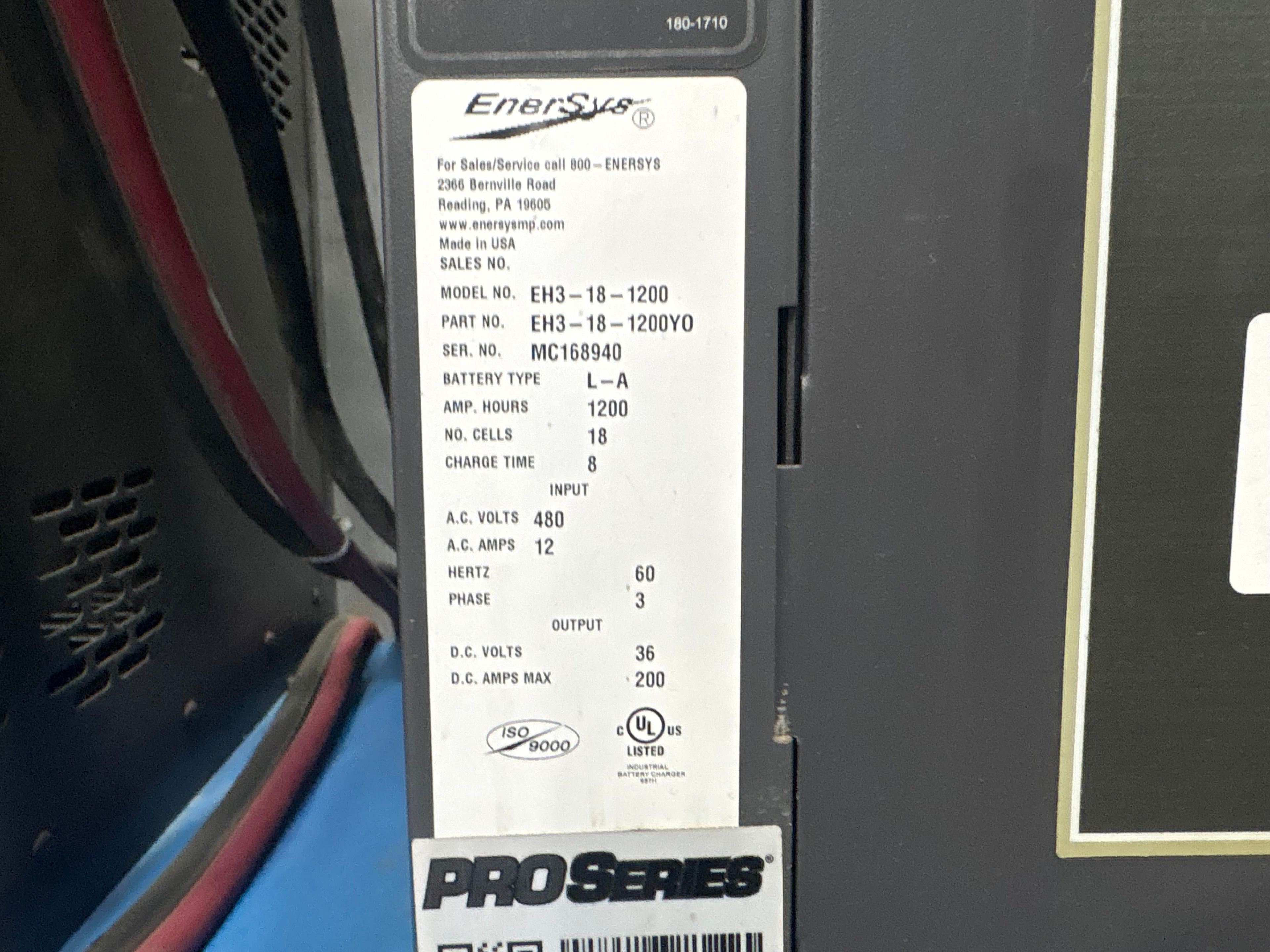 Enersys Enforcer HF- 36V Battery Charger - Document 3