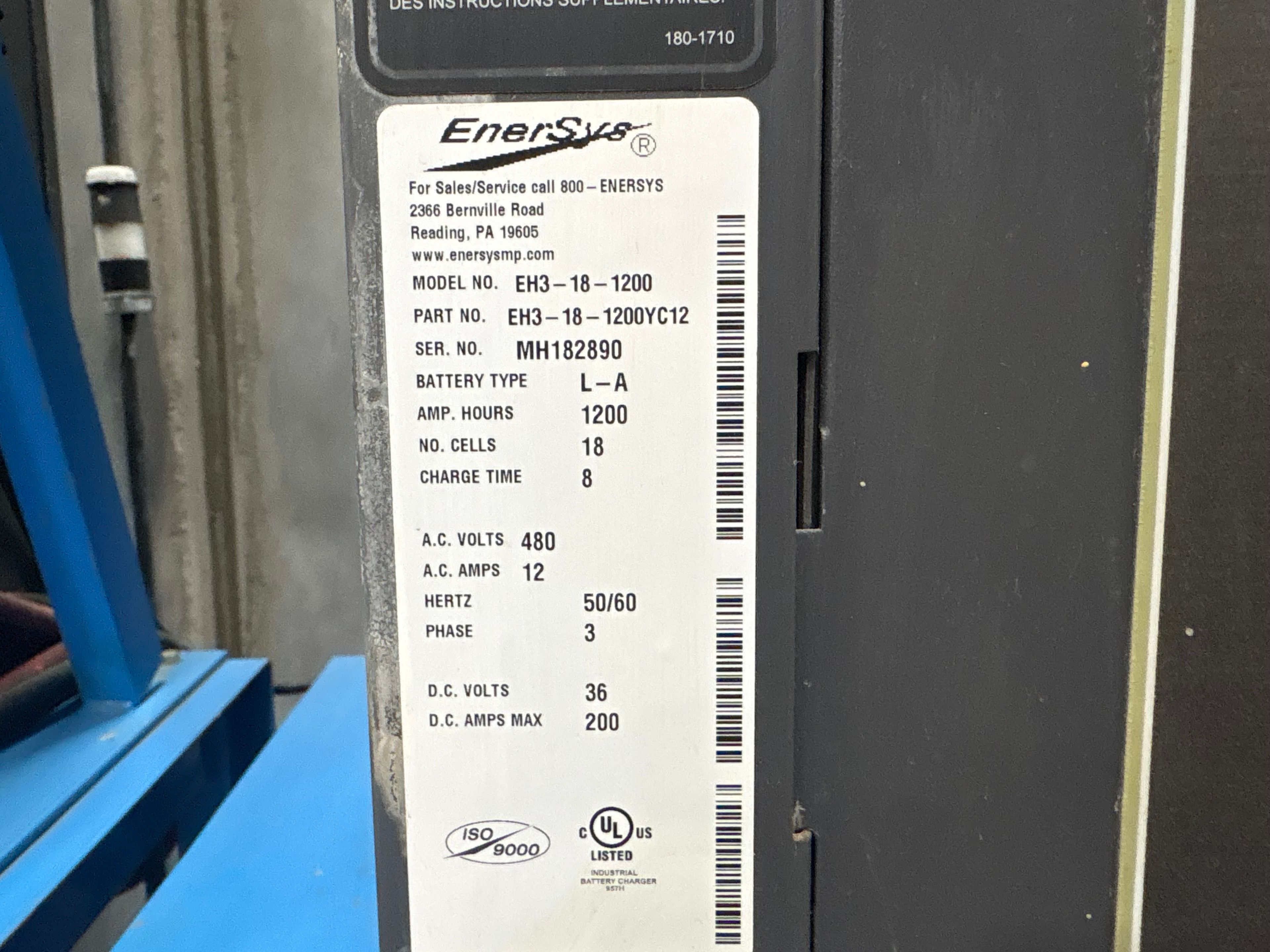 Enersys Enforcer HF- 36V Battery Charger - Document 3