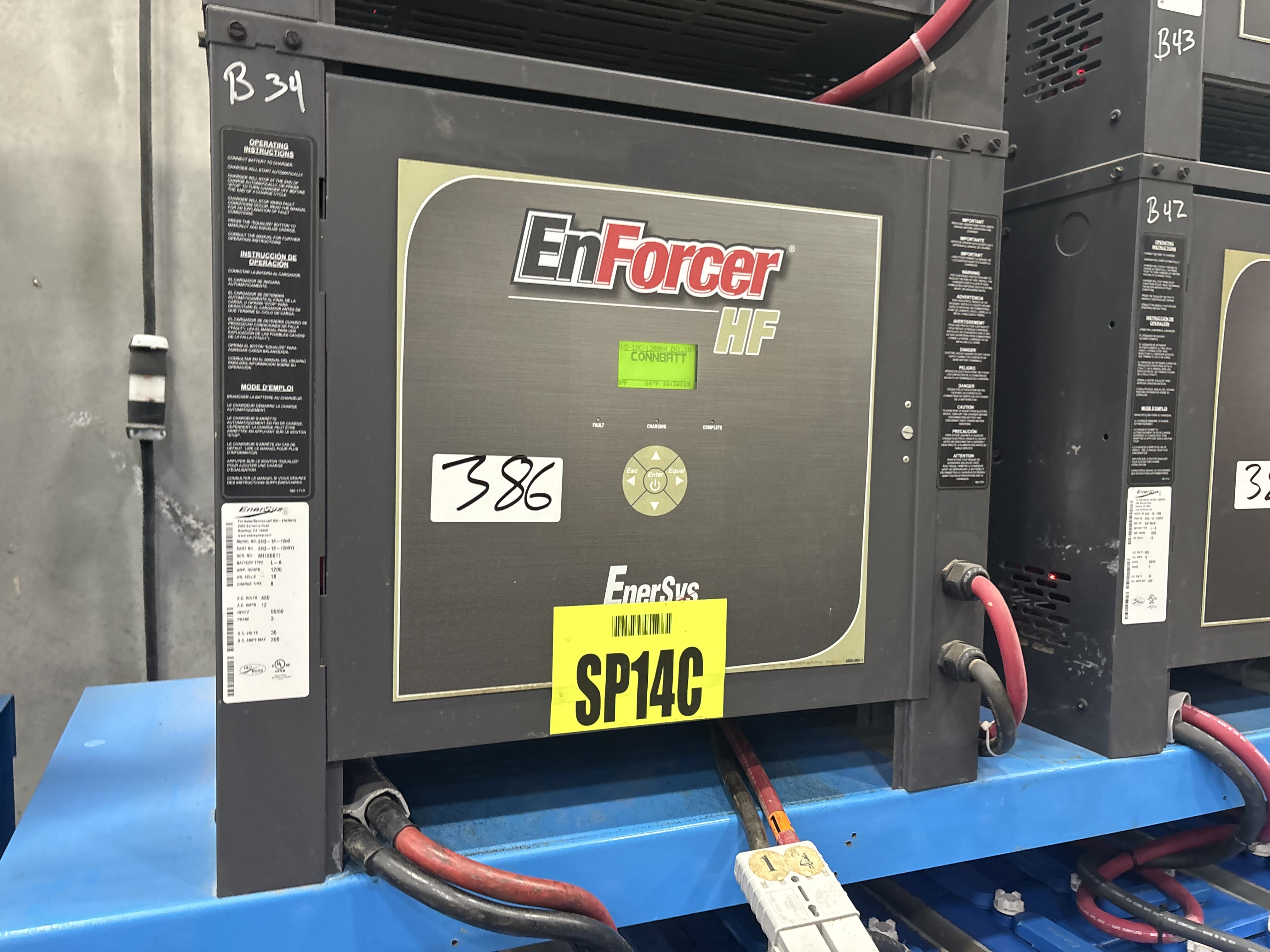 Enersys Enforcer HF- 36V Battery Charger