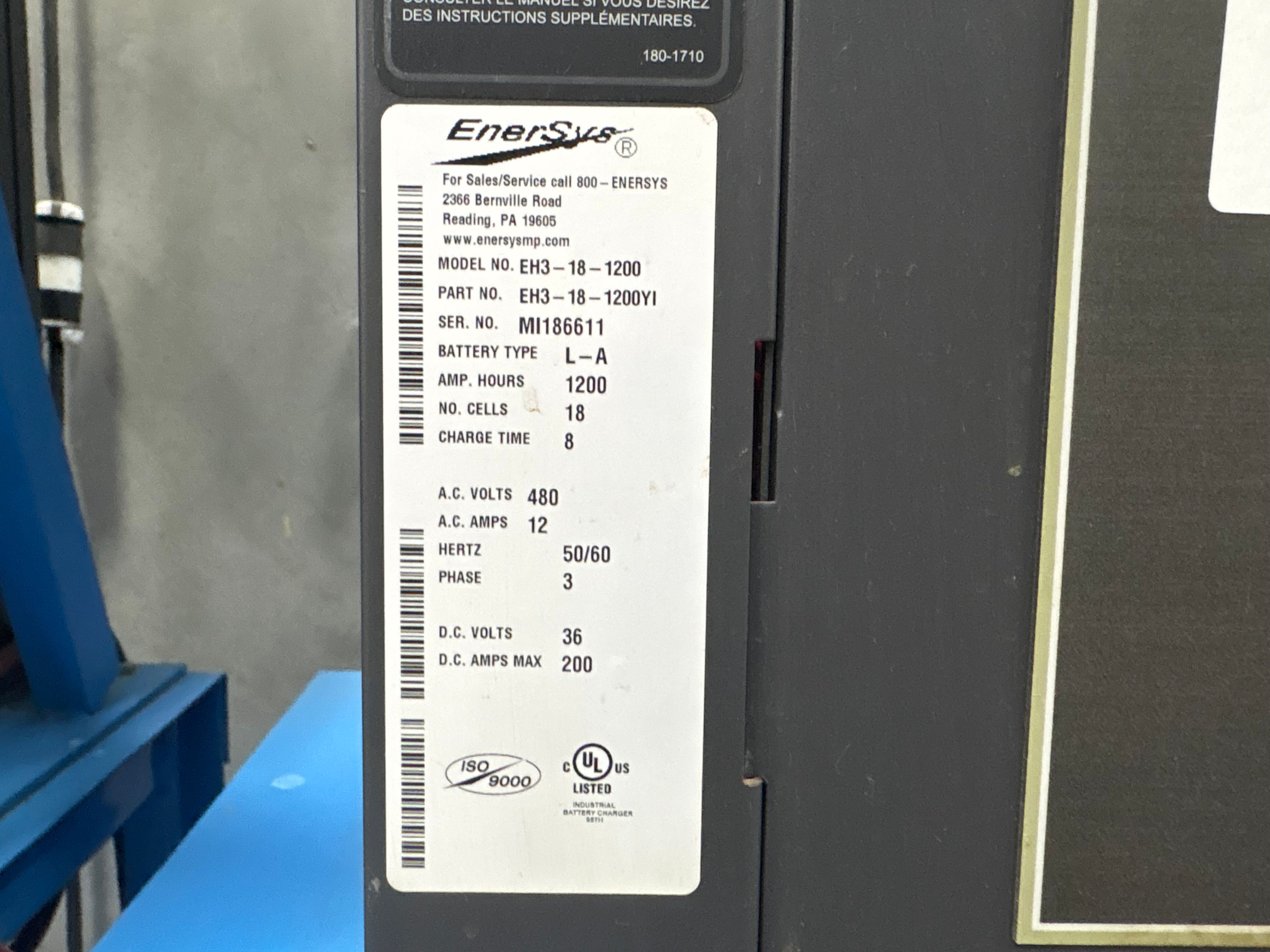Enersys Enforcer HF- 36V Battery Charger - Document 3