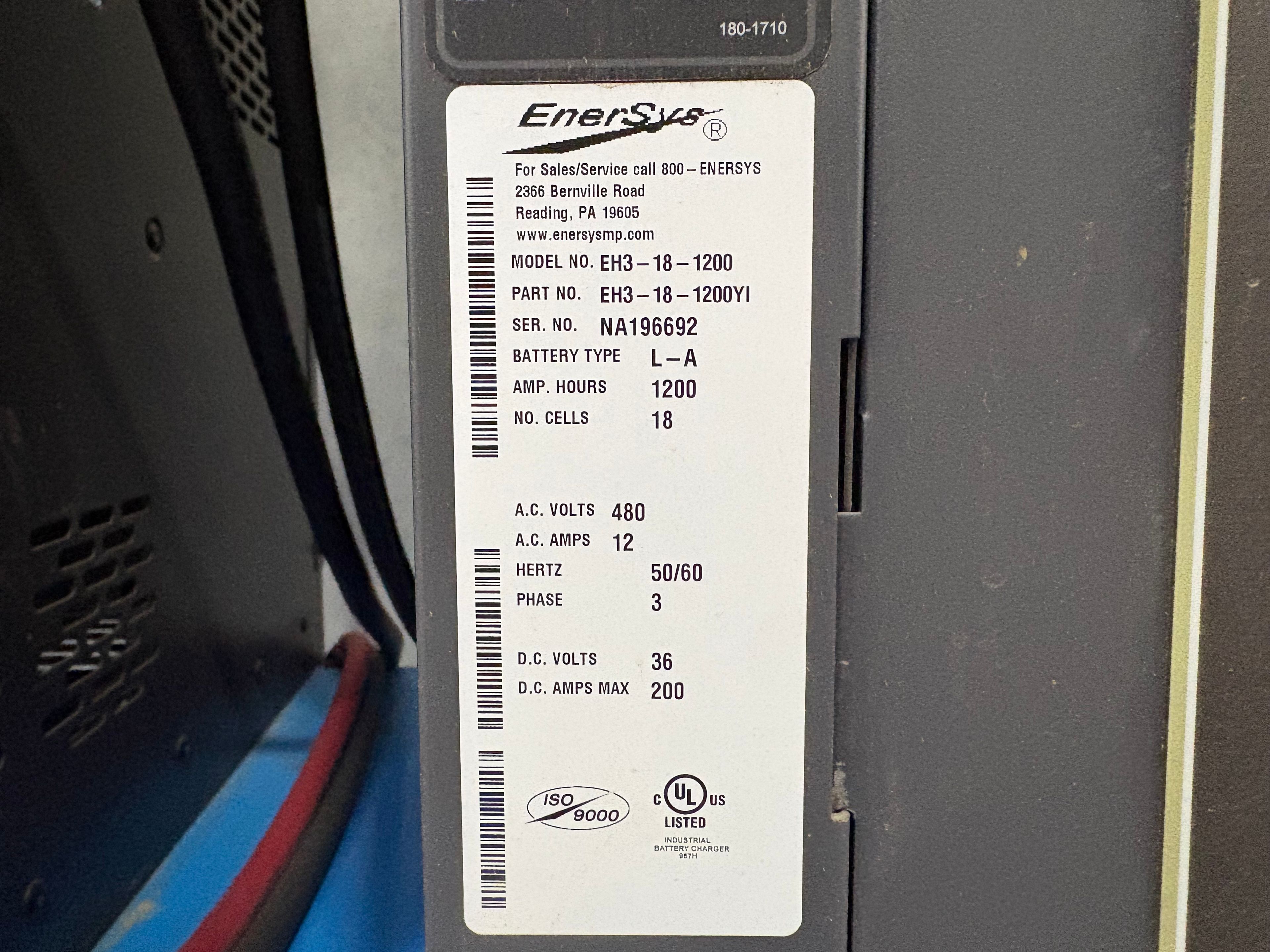 Enersys Enforcer HF- 36V Battery Charger - Document 3