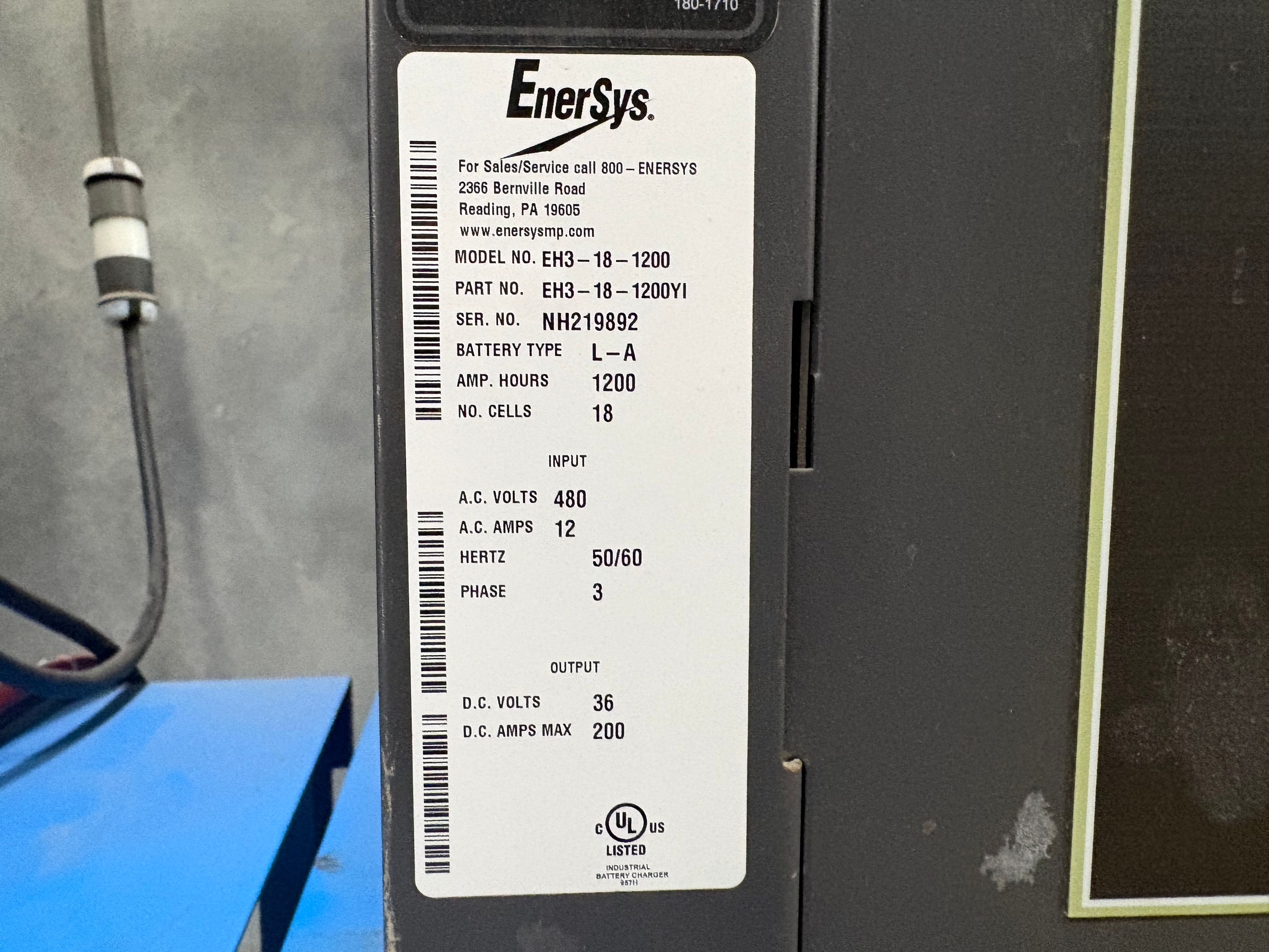 Enersys Enforcer HF- 36V Battery Charger - Document 3