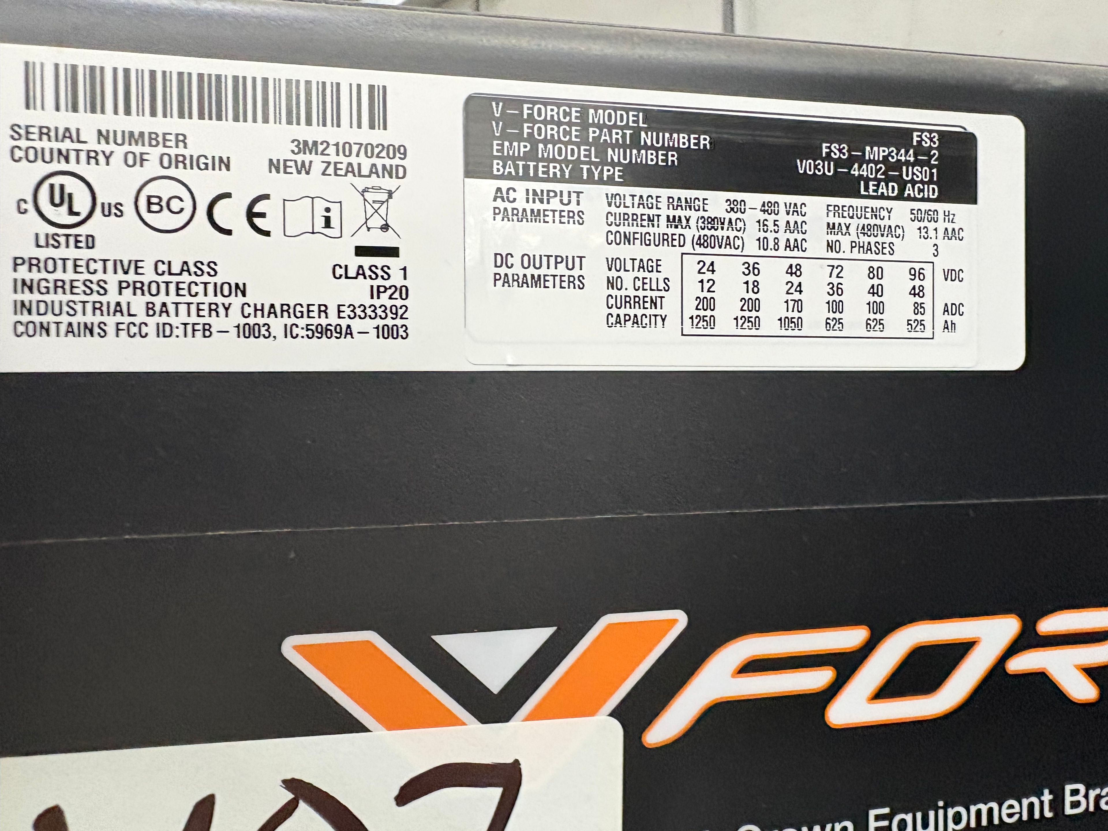 V-Force VHFM(3) - 24/36/48/72/80/96V Battery Charger - Document 2