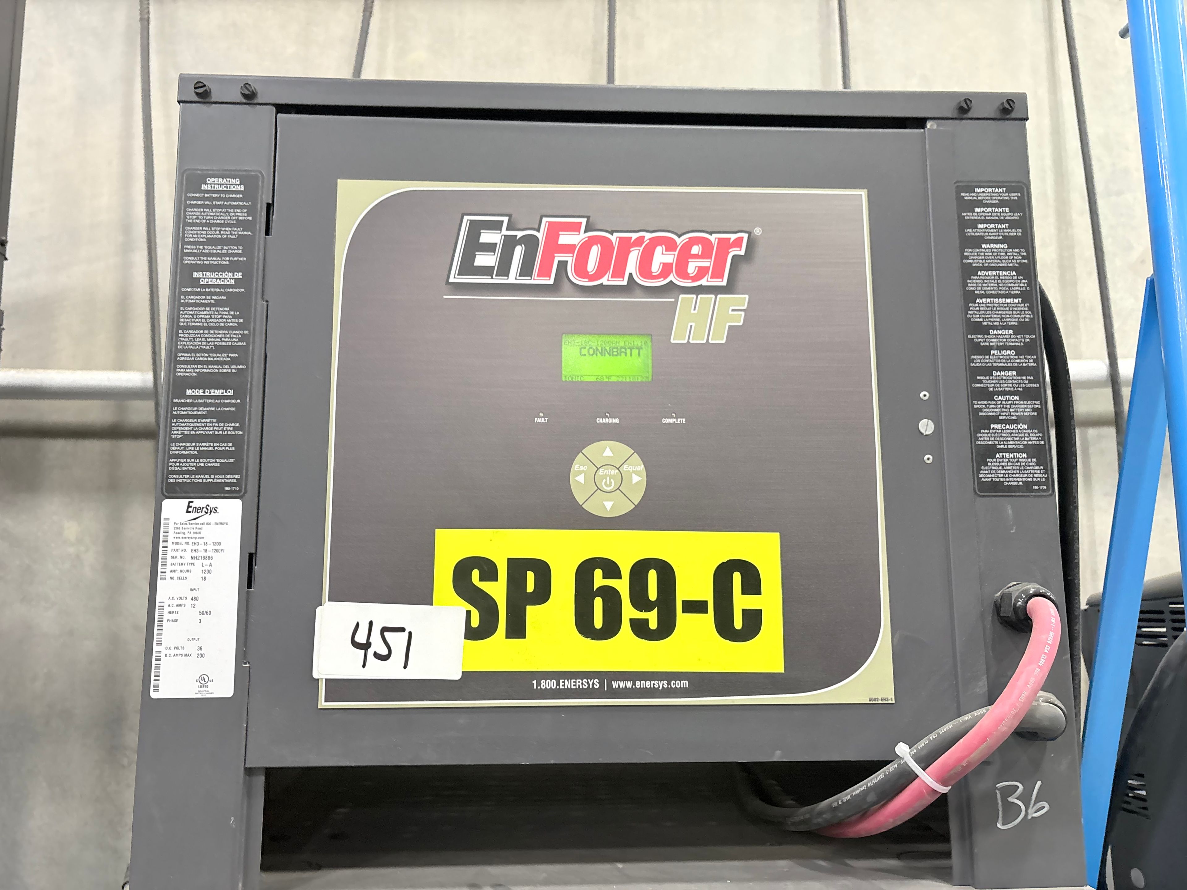 Enersys Enforcer HF- 36V Battery Charger