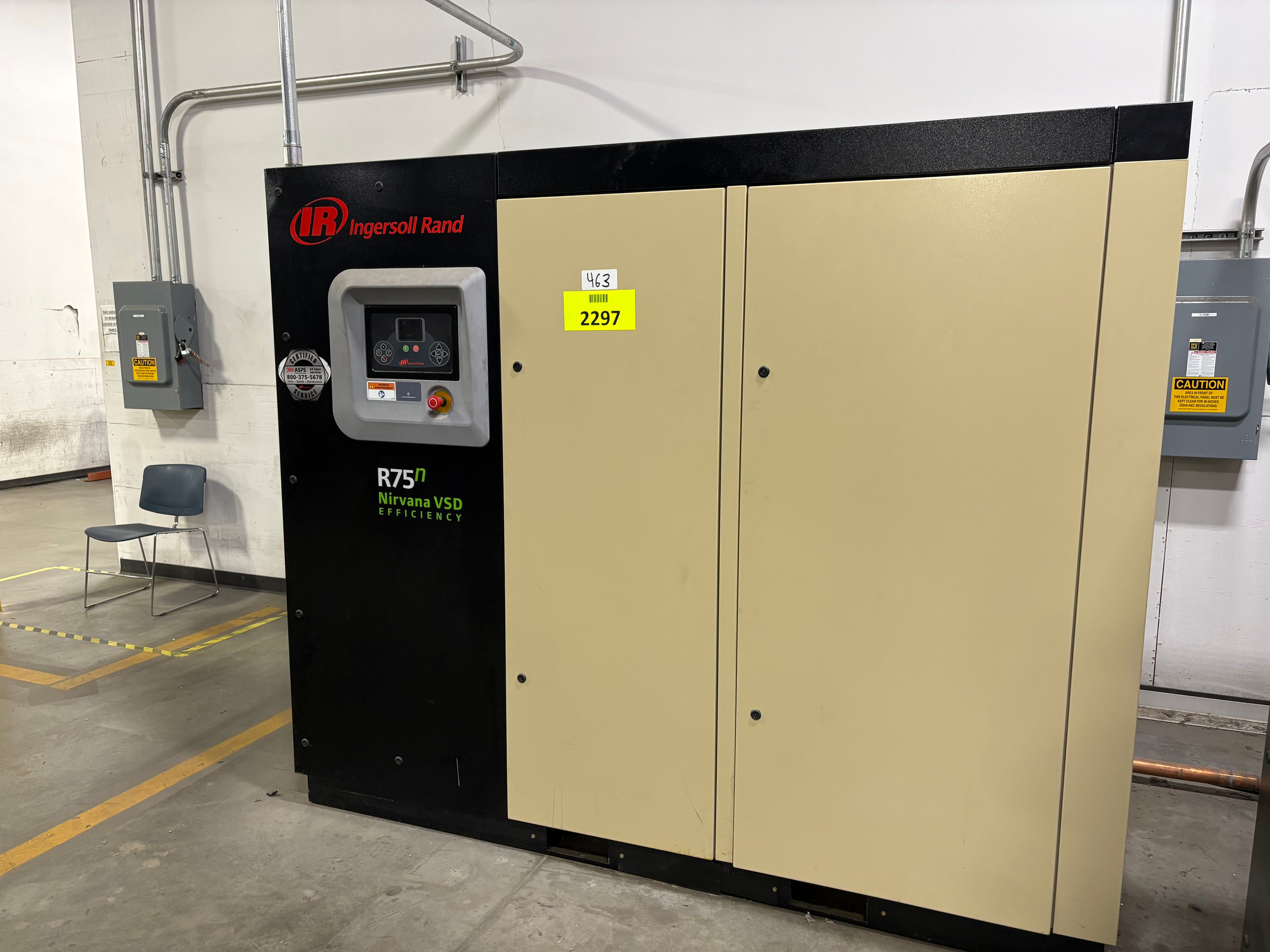 Ingressoll Brand Air Compressor - Model R75N-A - Document 2
