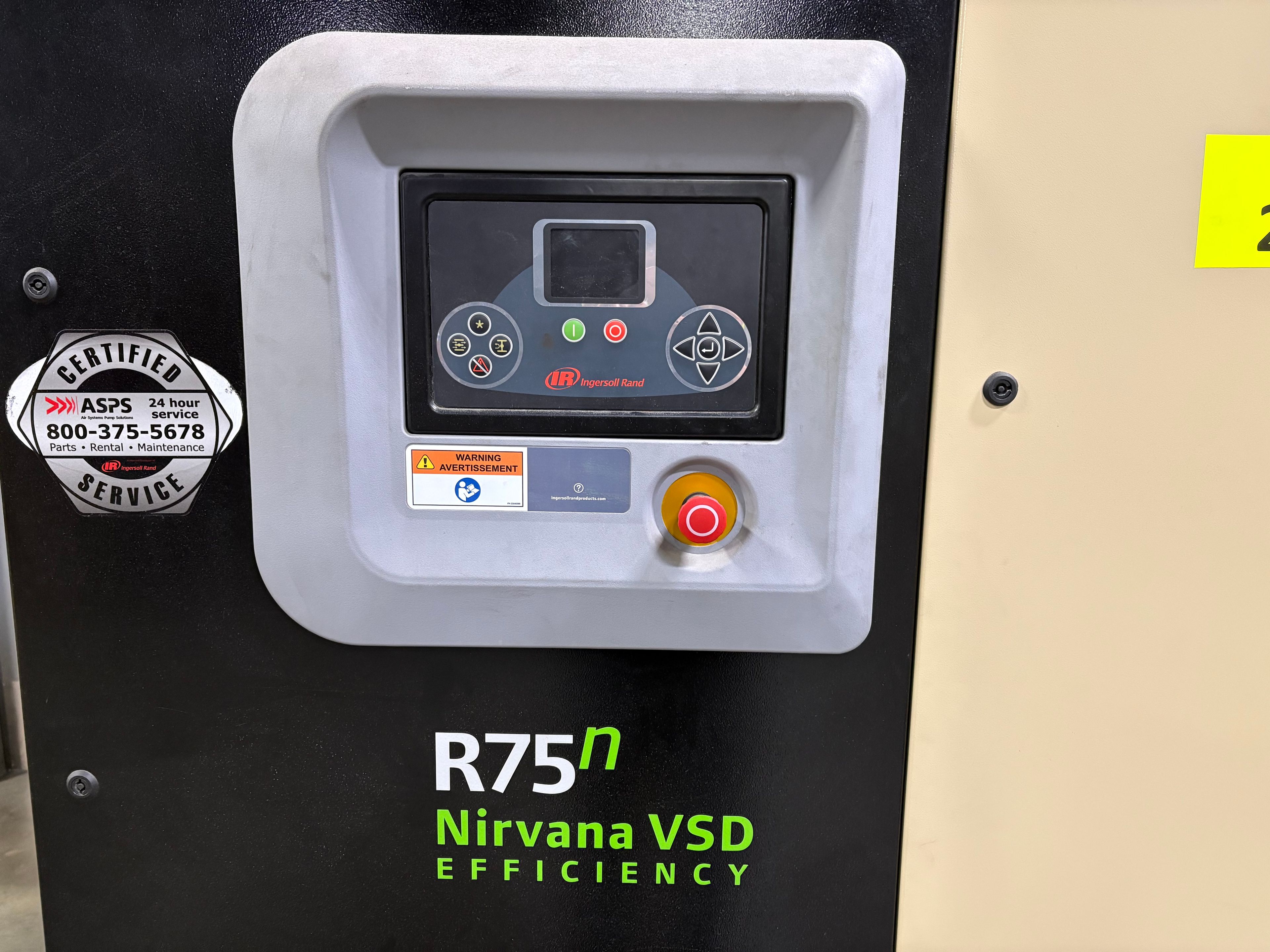 Ingressoll Brand Air Compressor - Model R75N-A - Document 3