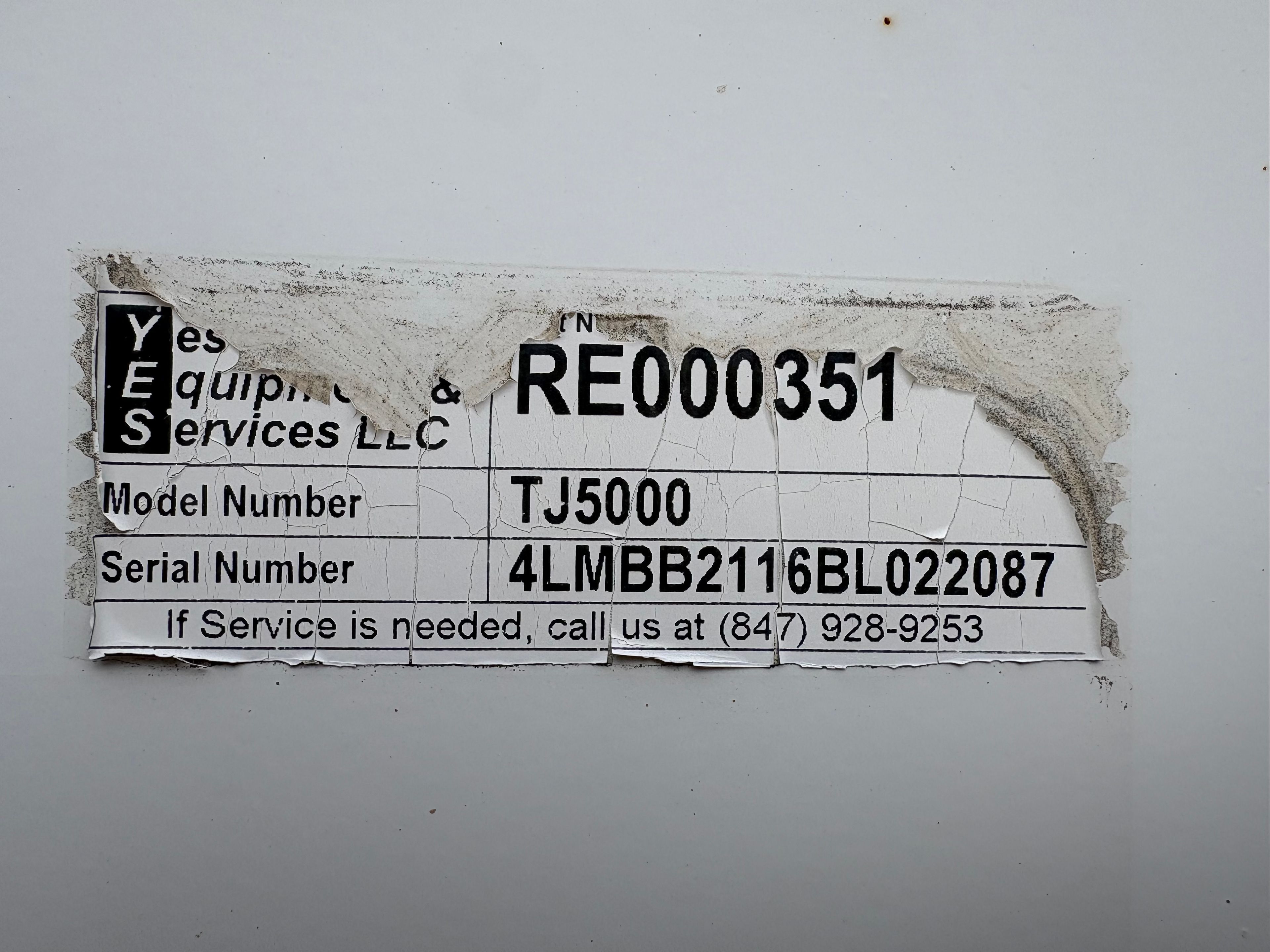 Capacity Yard Dog - Model TJ5000 - Document 10