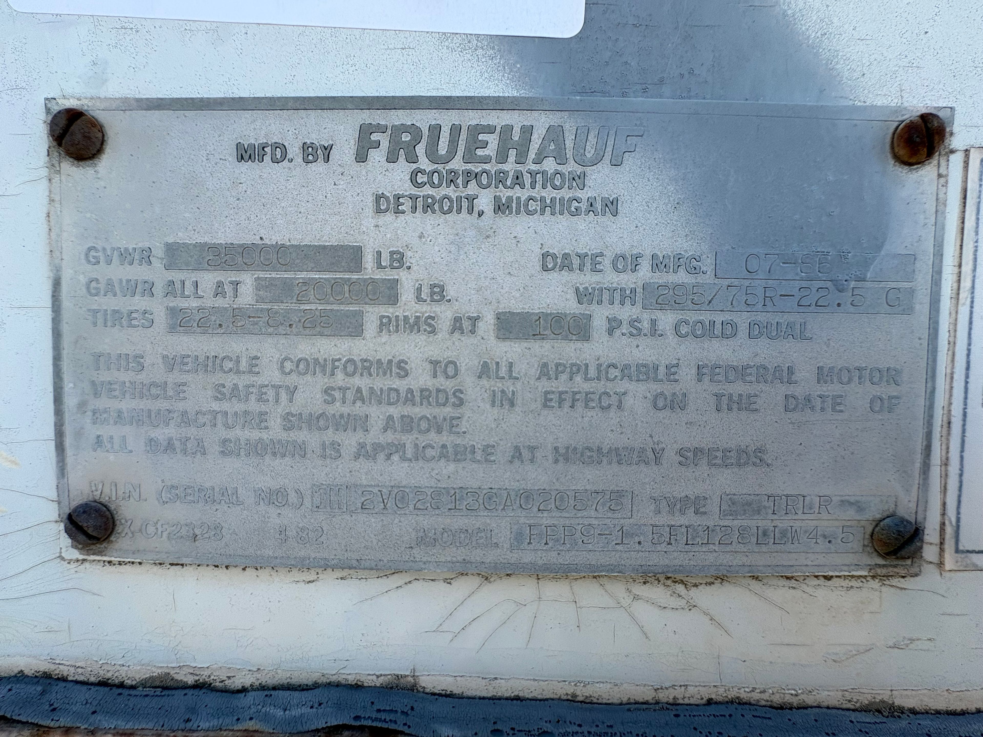 Fruehauf Box Trailer - 28' Standard Box Trailer - Document 6