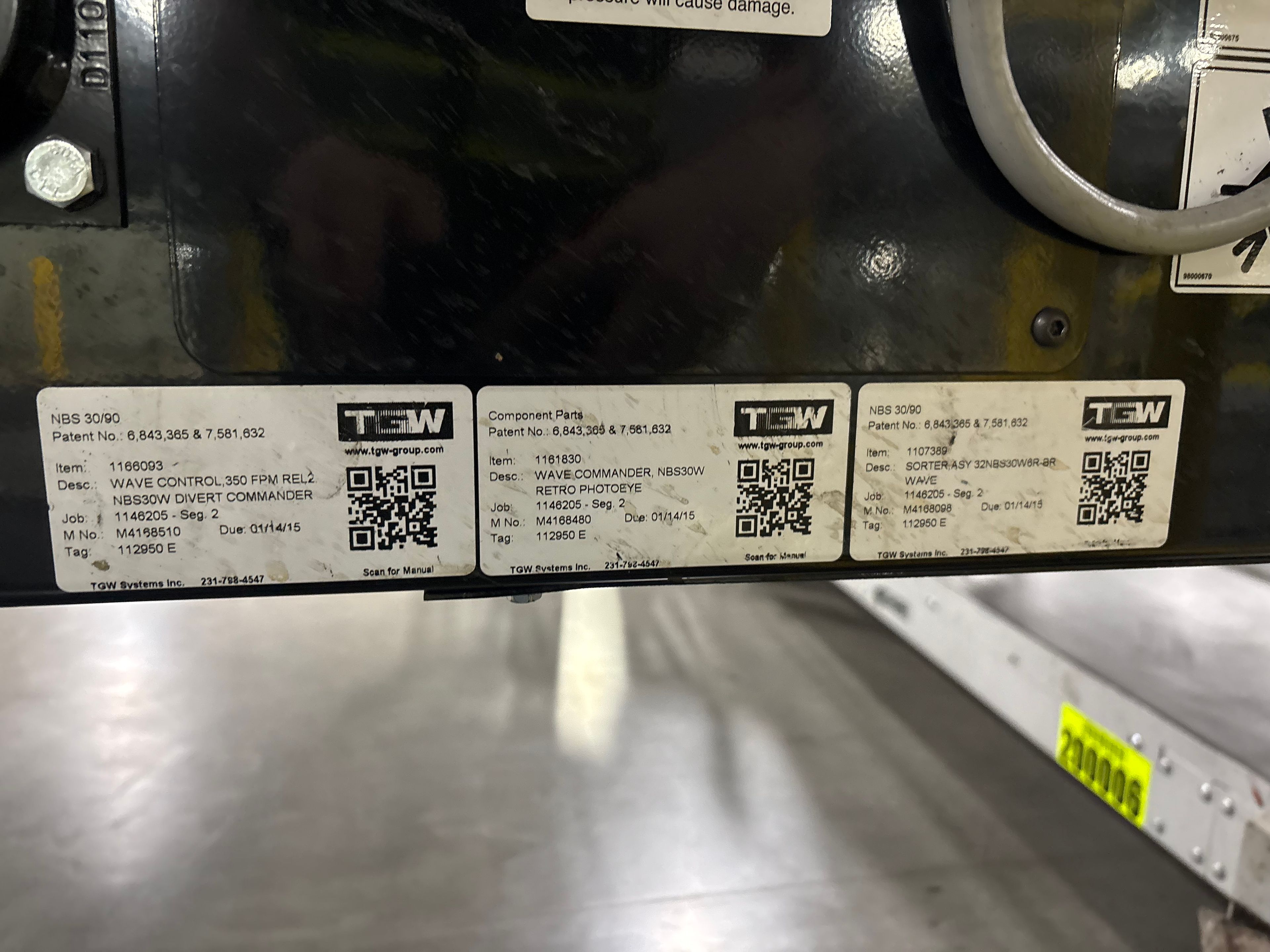TGW Narrow Belt Sorter - NBS 30/90 - 147' 8" x 30" x 22" - 4 Send-offs - Document 14