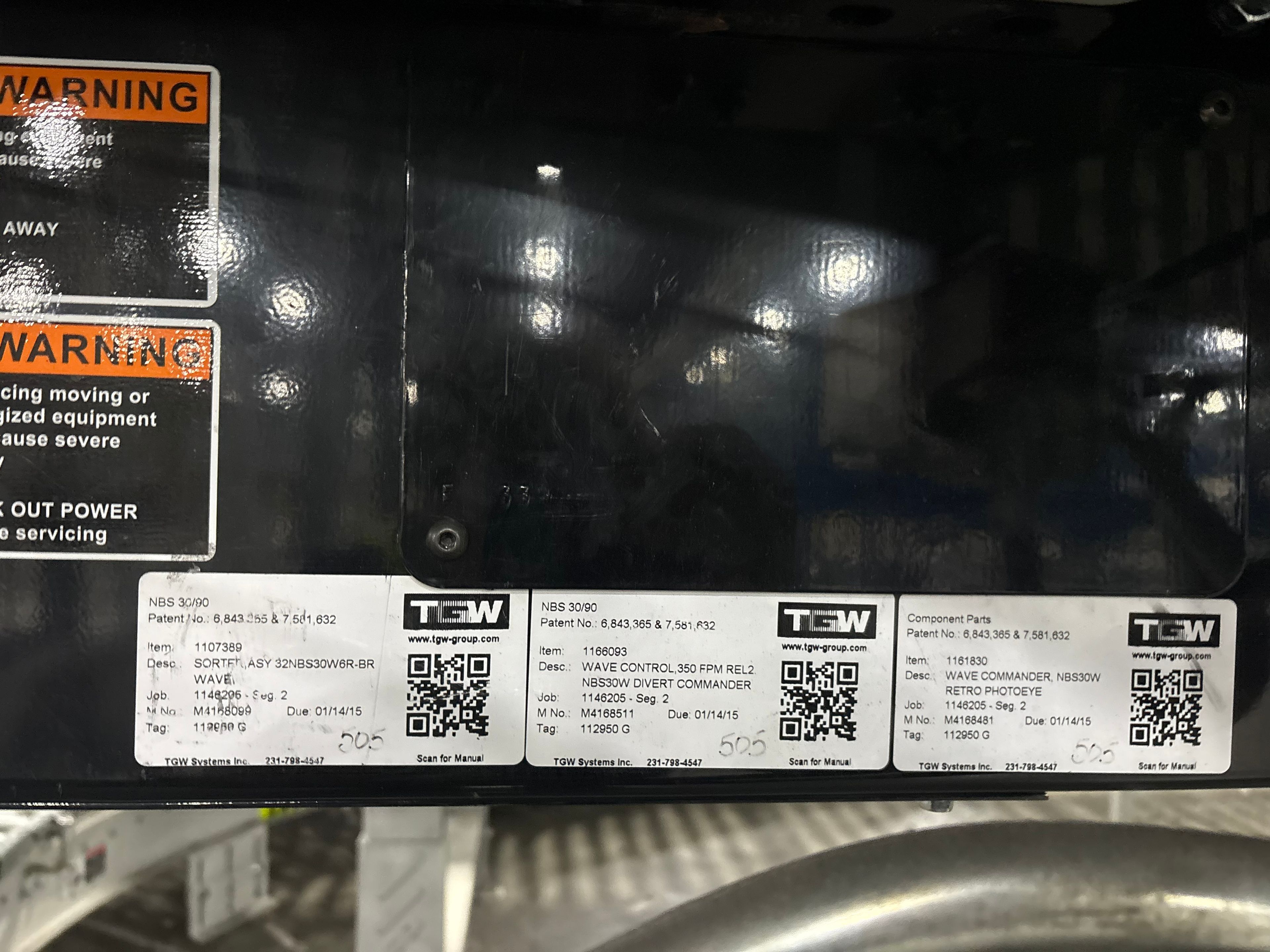 TGW Narrow Belt Sorter - NBS 30/90 - 147' 8" x 30" x 22" - 4 Send-offs - Document 4