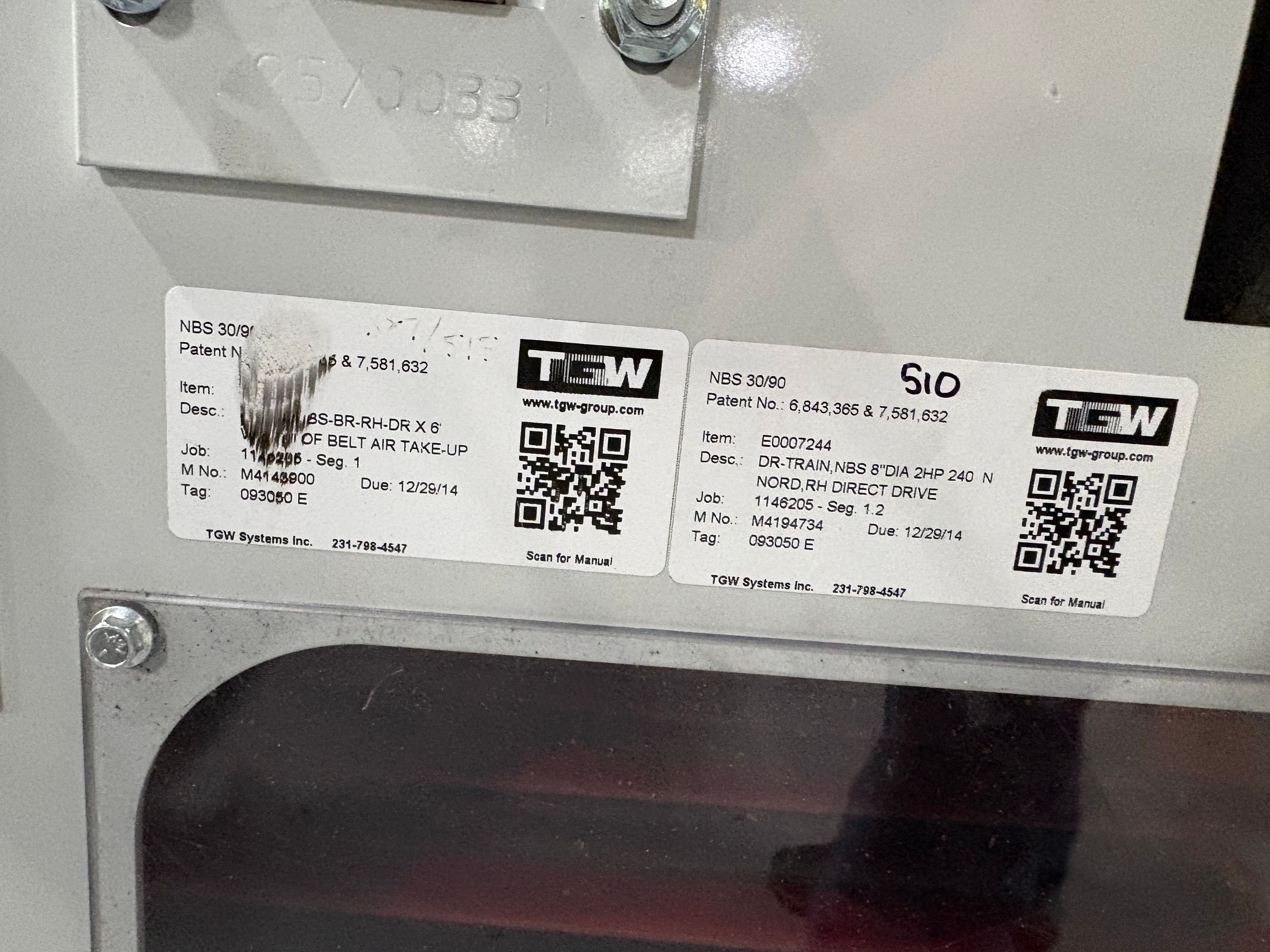 TGW Narrow Belt Sorter - NBS 30/90 - 87' 8" x 30" x 22" - 14 Double Sided Send-offs - Document 2