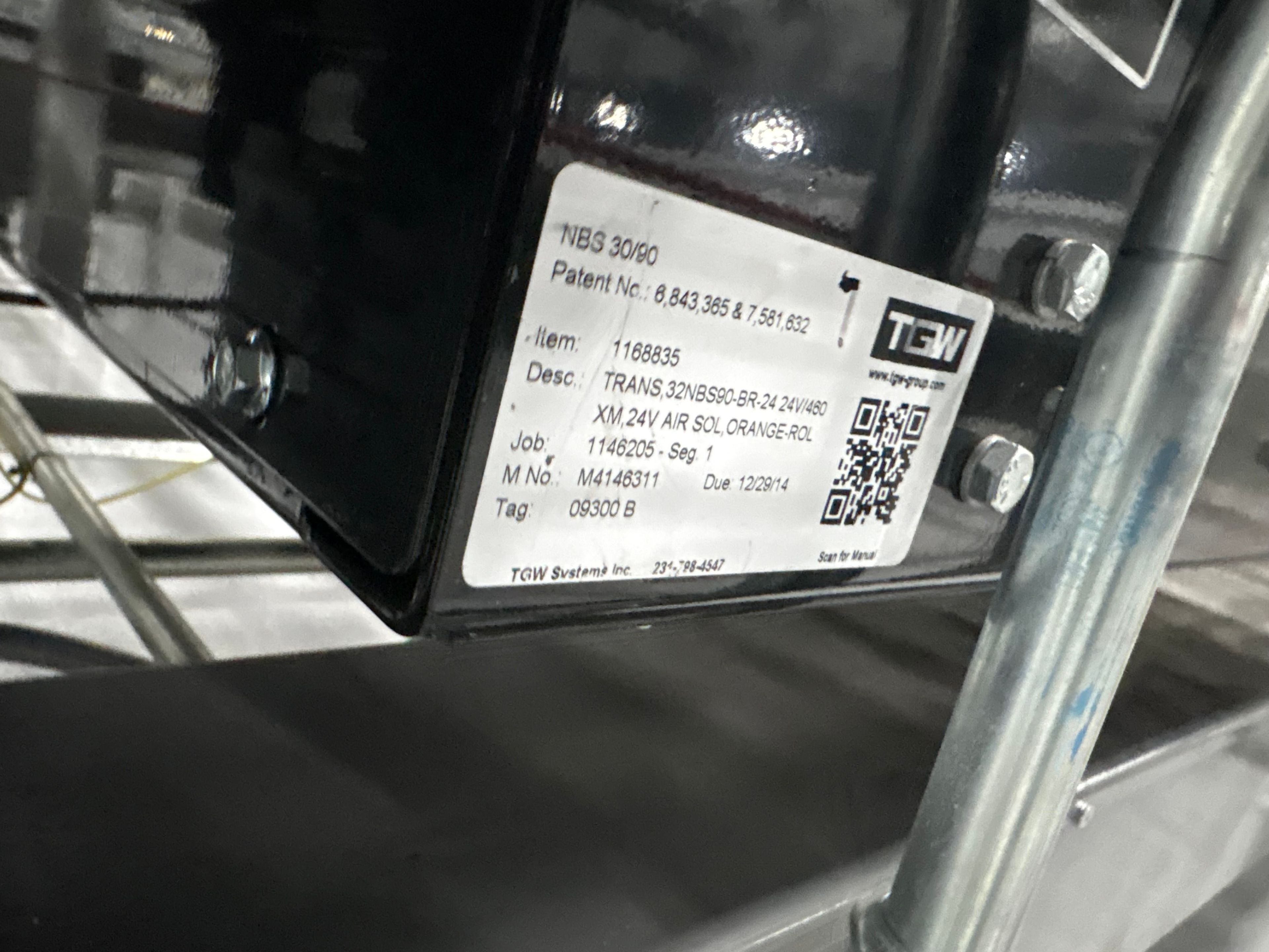 TGW Narrow Belt Sorter - NBS 30/90 - 100' 4" x 30" x 22" - 15 Double Sided Send-offs - Document 12