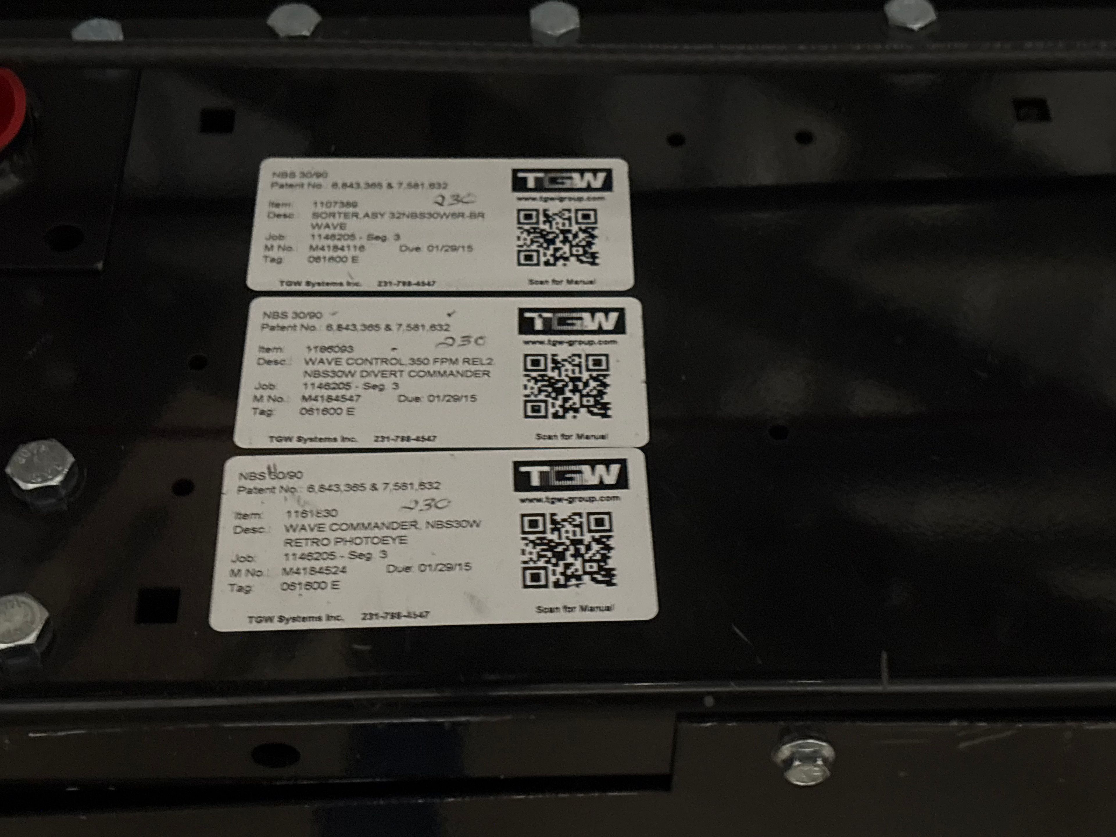 TGW Narrow Belt Sorter - NBS 30/90 - 57' 7" x 30" x 22" - 5 Send-Offs - Document 12