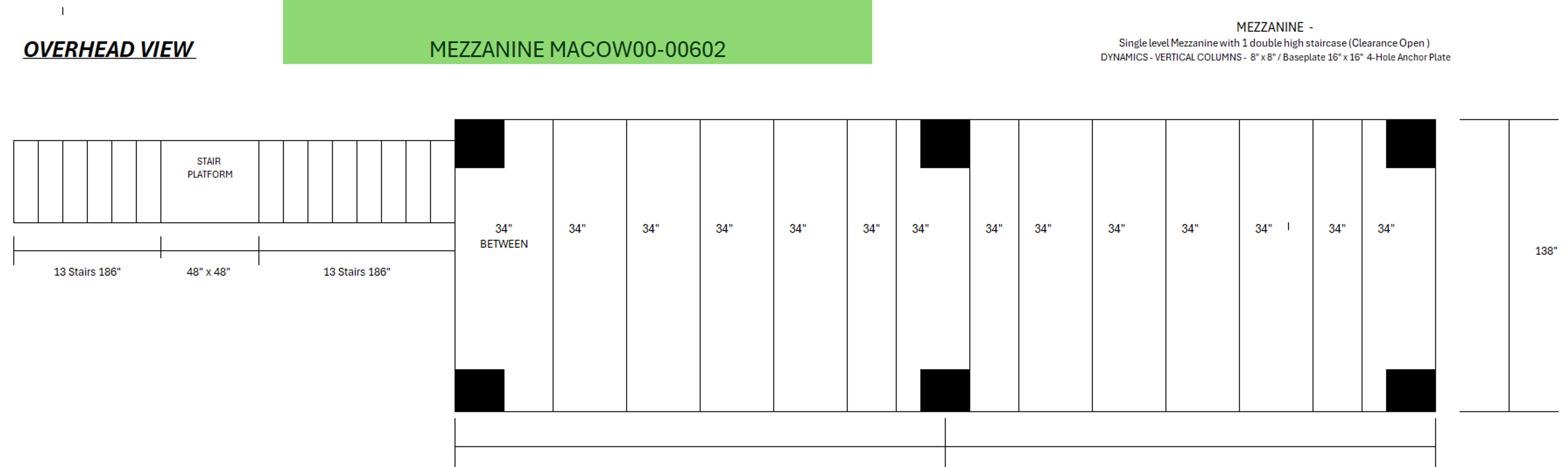 Mezzanine - 46' x 11.5' - (1) Staircase - 15' Clearance - Document 3