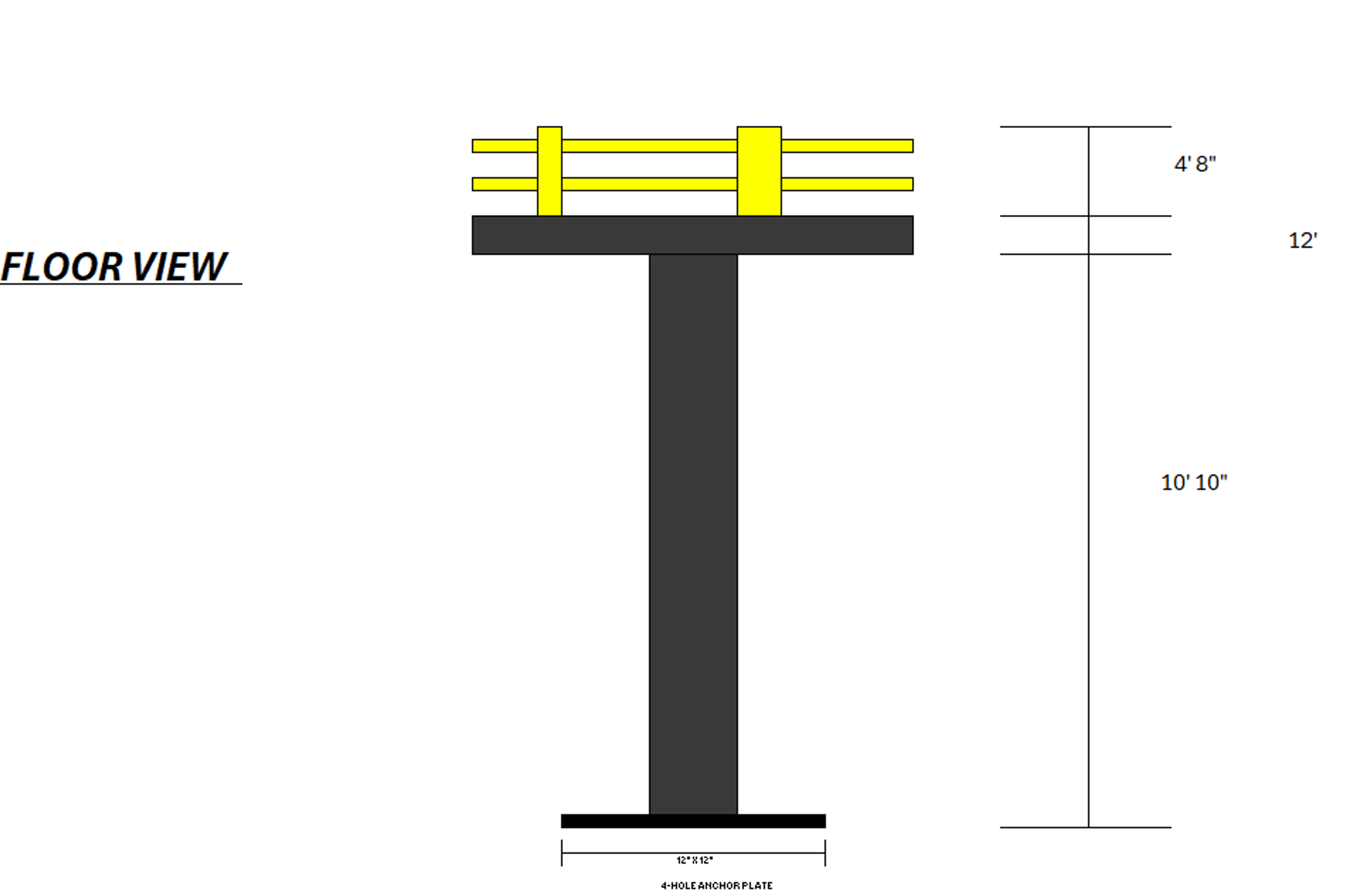 Mezzanine - 194' 8" x 12' - (2) Staircases - 10' 10" Clearance - Document 4