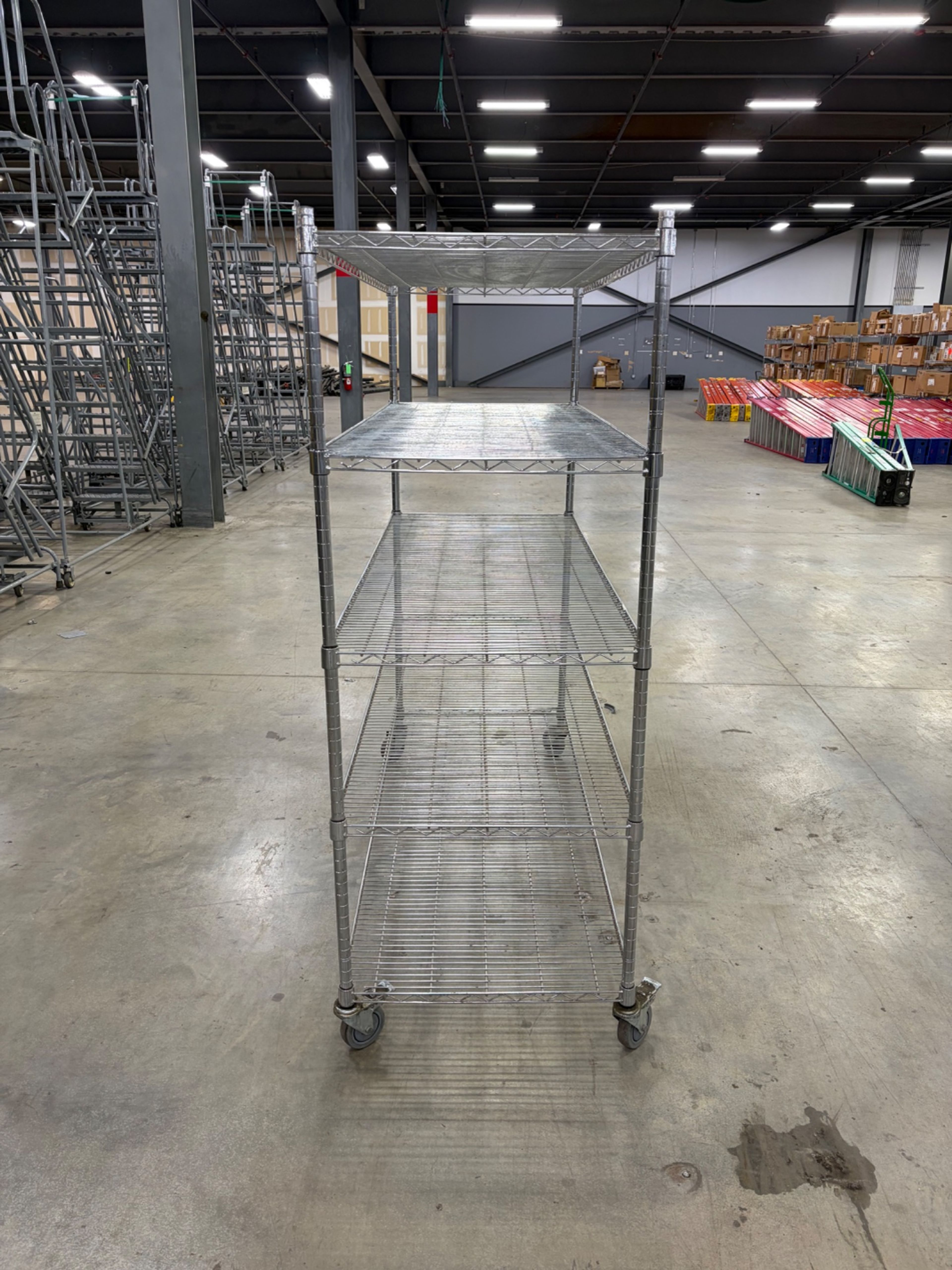 Quantum Storage Systems Rolling Wire Cart - 60" x 24" x 65" - 5 Shelf - Document 3