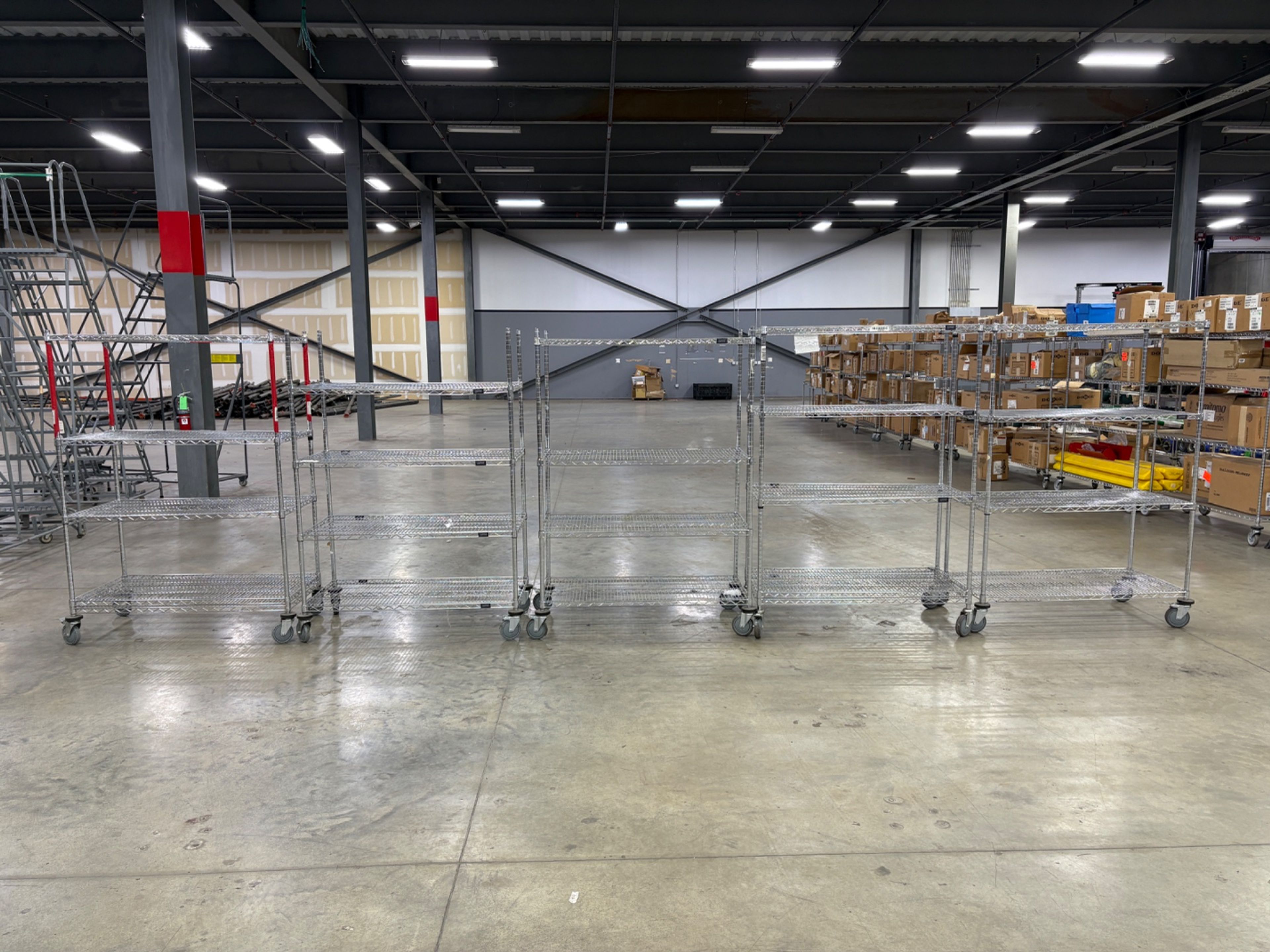 Quantum Storage Systems Rolling Wire Cart - 60" x 24" x 65" - 5 Shelf - Document 8