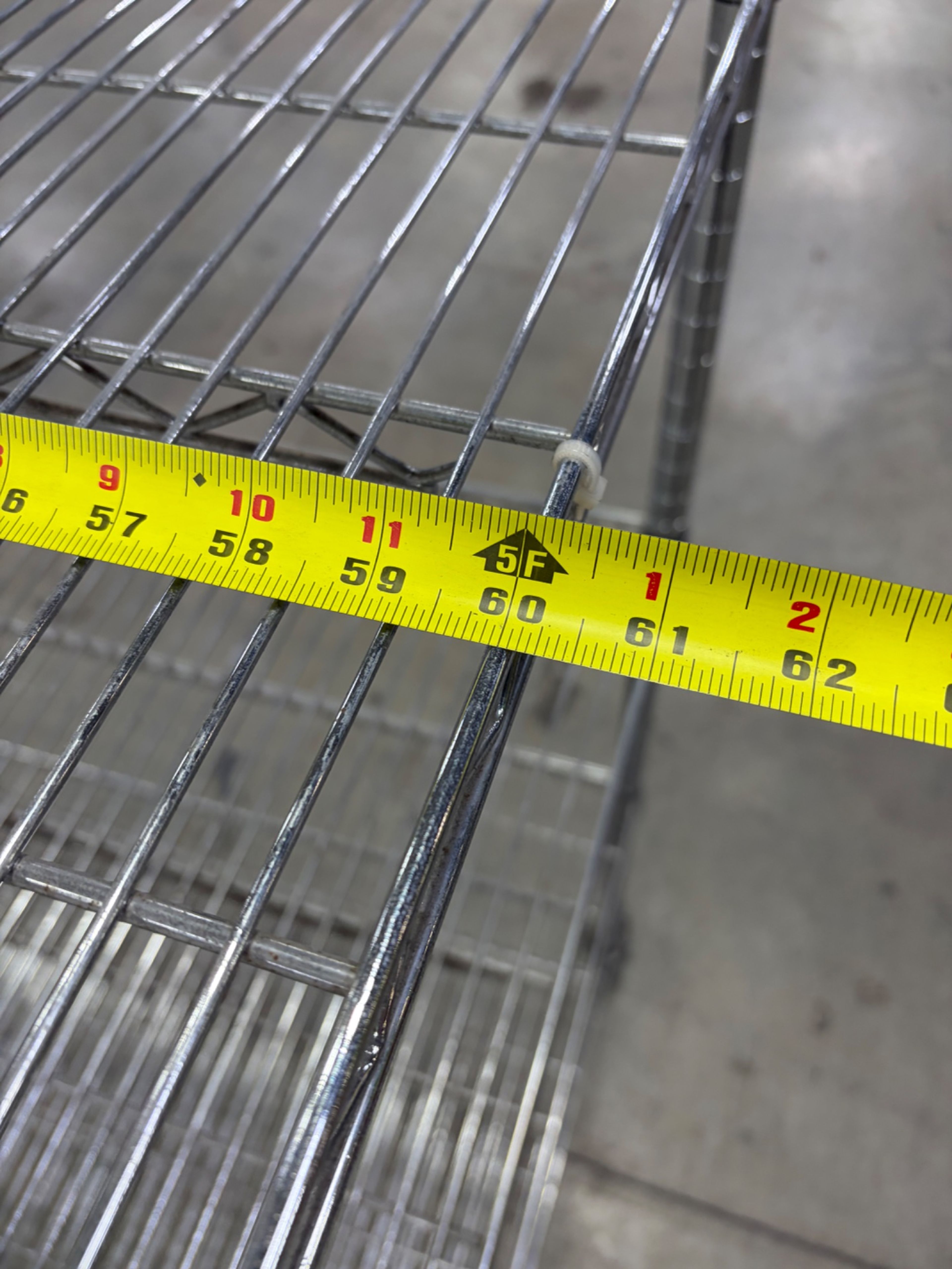 Quantum Storage Systems Rolling Wire Cart - 60" x 24" x 65" - 5 Shelf - Document 5