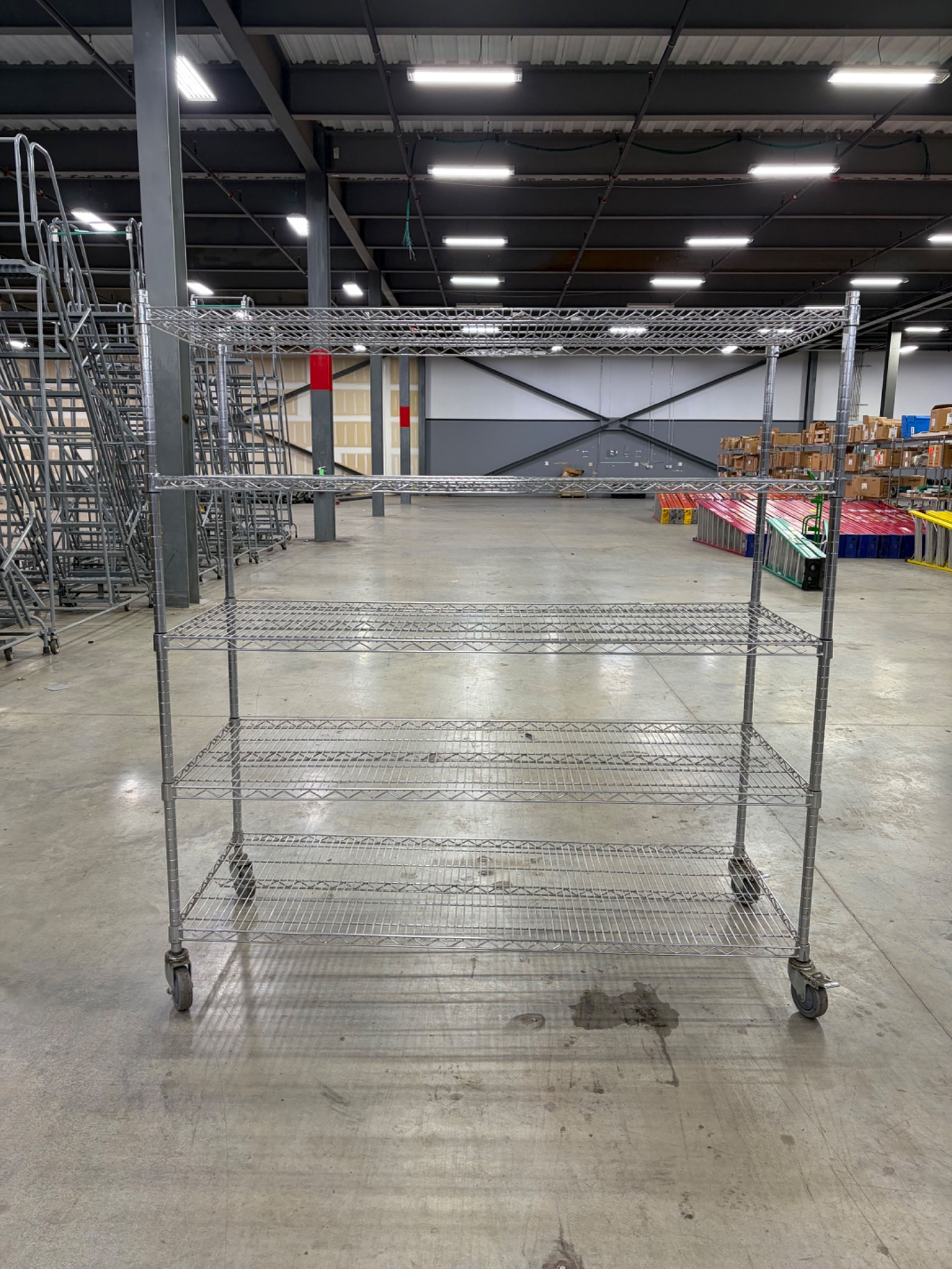 Quantum Storage Systems Rolling Wire Cart - 60" x 24" x 65" - 5 Shelf - Document 2