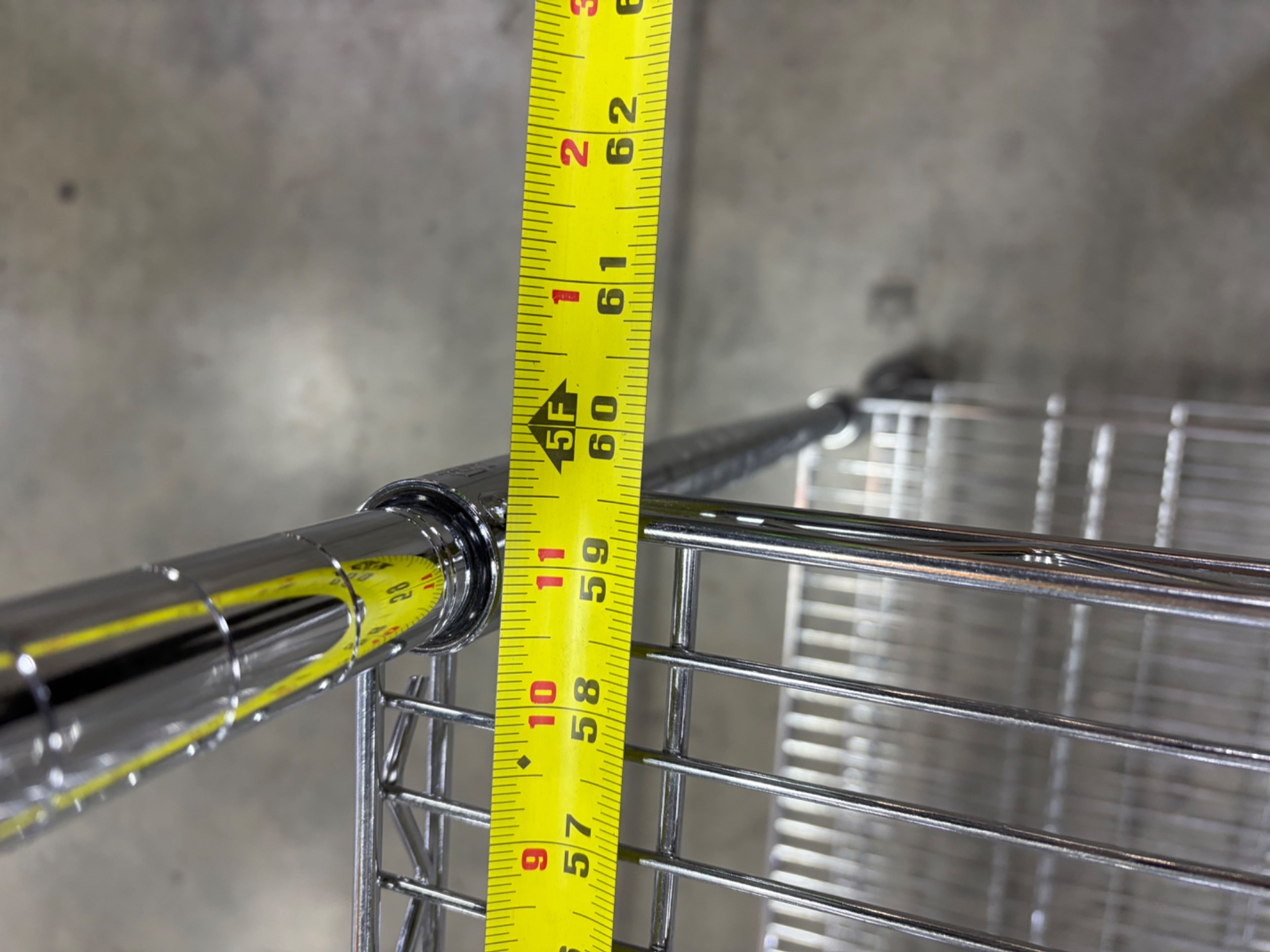 Quantum Storage Systems Rolling Wire Cart - 60" x 24" x 69" - 4 Shelf - Document 5