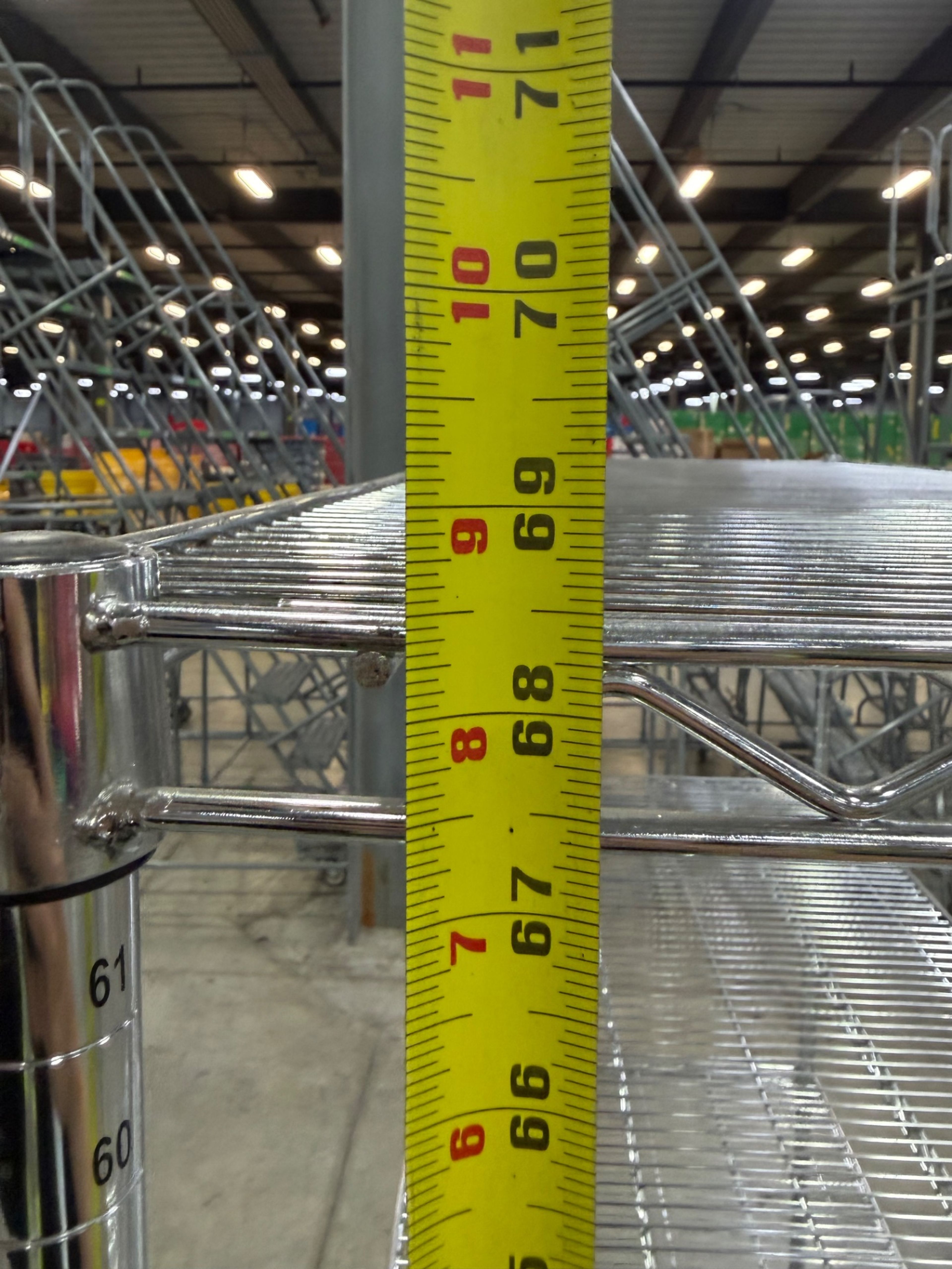 Quantum Storage Systems Rolling Wire Cart - 60" x 24" x 69" - 4 Shelf - Document 7