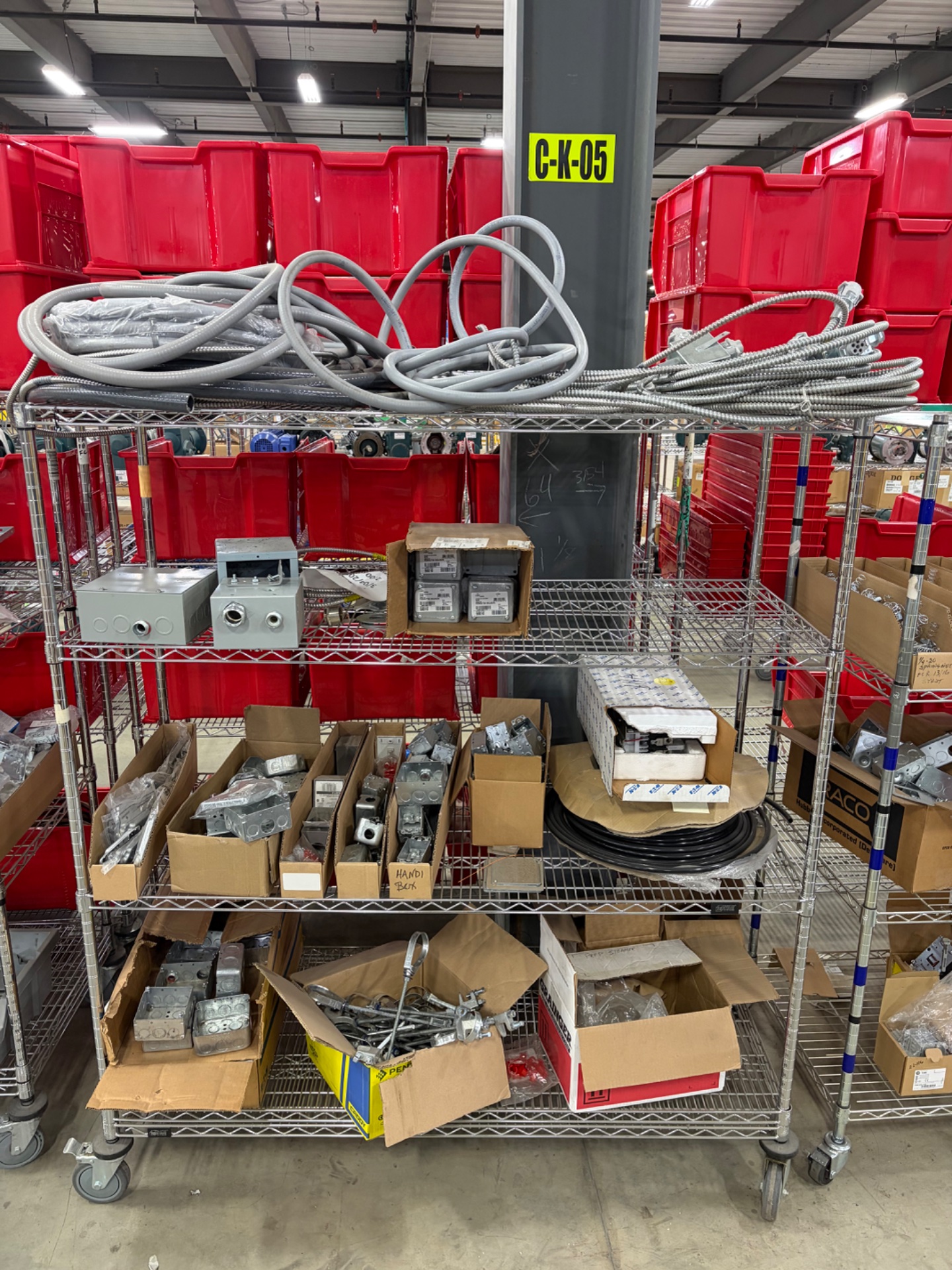 Mixed Electrical Hardware Lot - Conduit, Boxes, Fittings & Wire