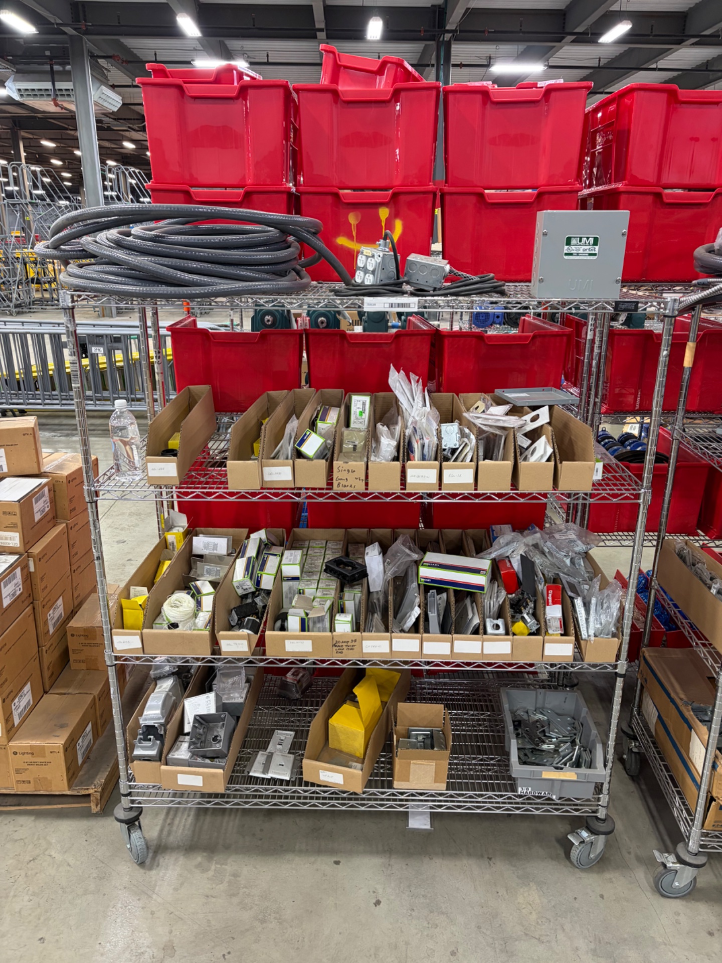 Mixed Electrical Hardware Lot - Wiring Devices, Boxes & Conduit