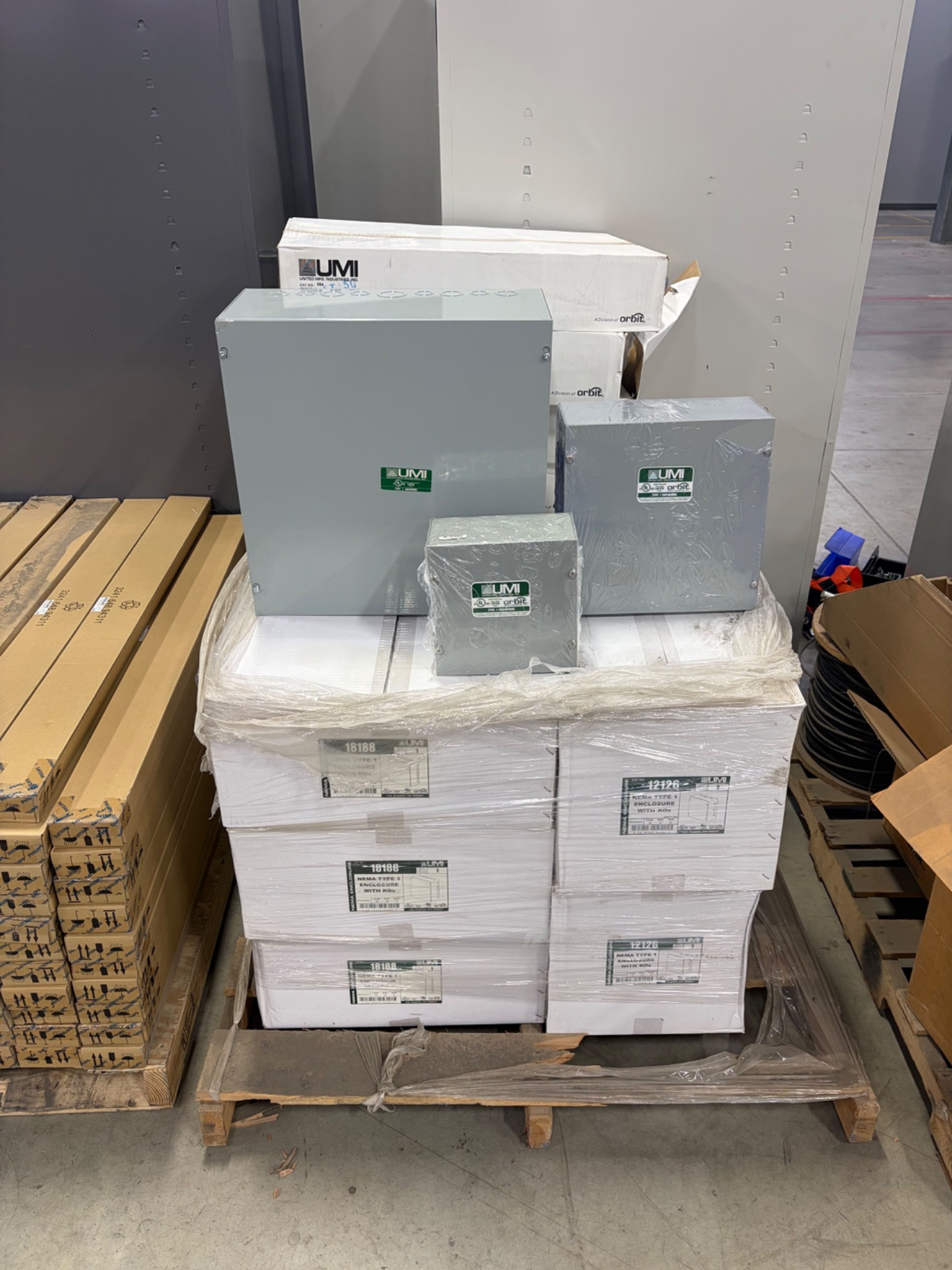 Lot of Misc. New UMI Junction Boxes With KO's