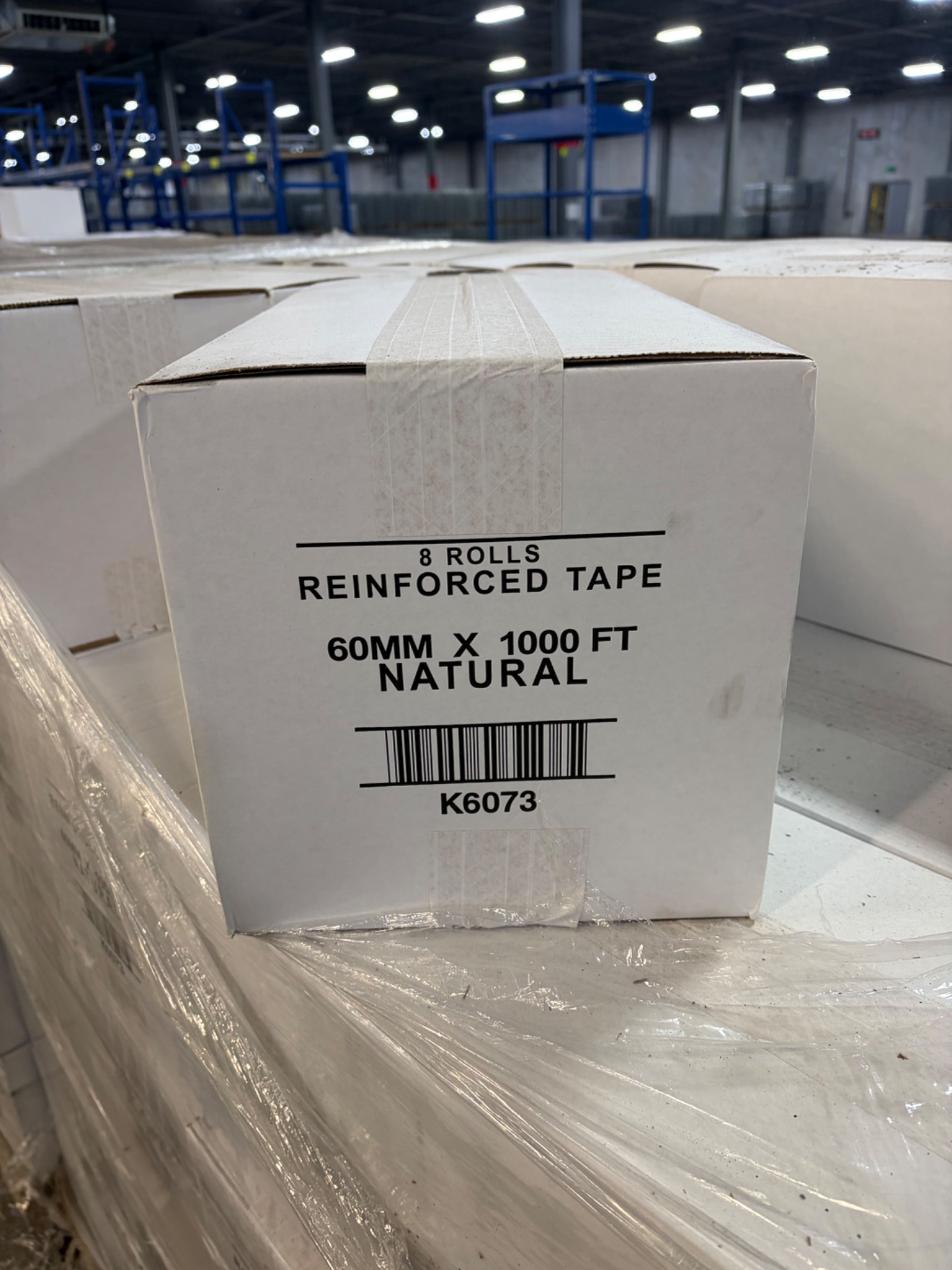 Reinforced Water-Activated Tape - 60 mm x 1,000' - 8 Rolls/Case - Document 1