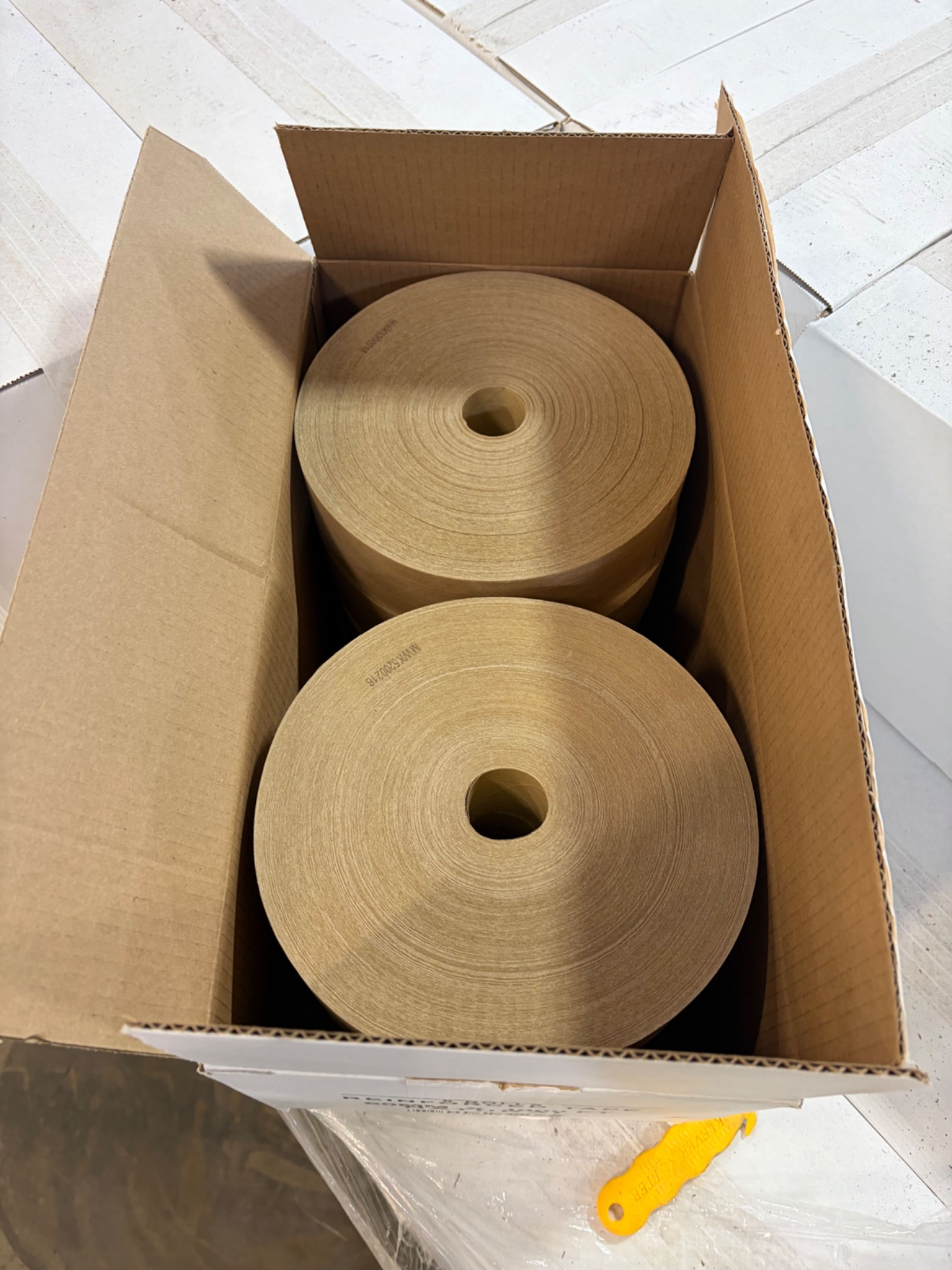 Reinforced Water-Activated Tape - 60 mm x 1,000' - 8 Rolls/Case - Document 2