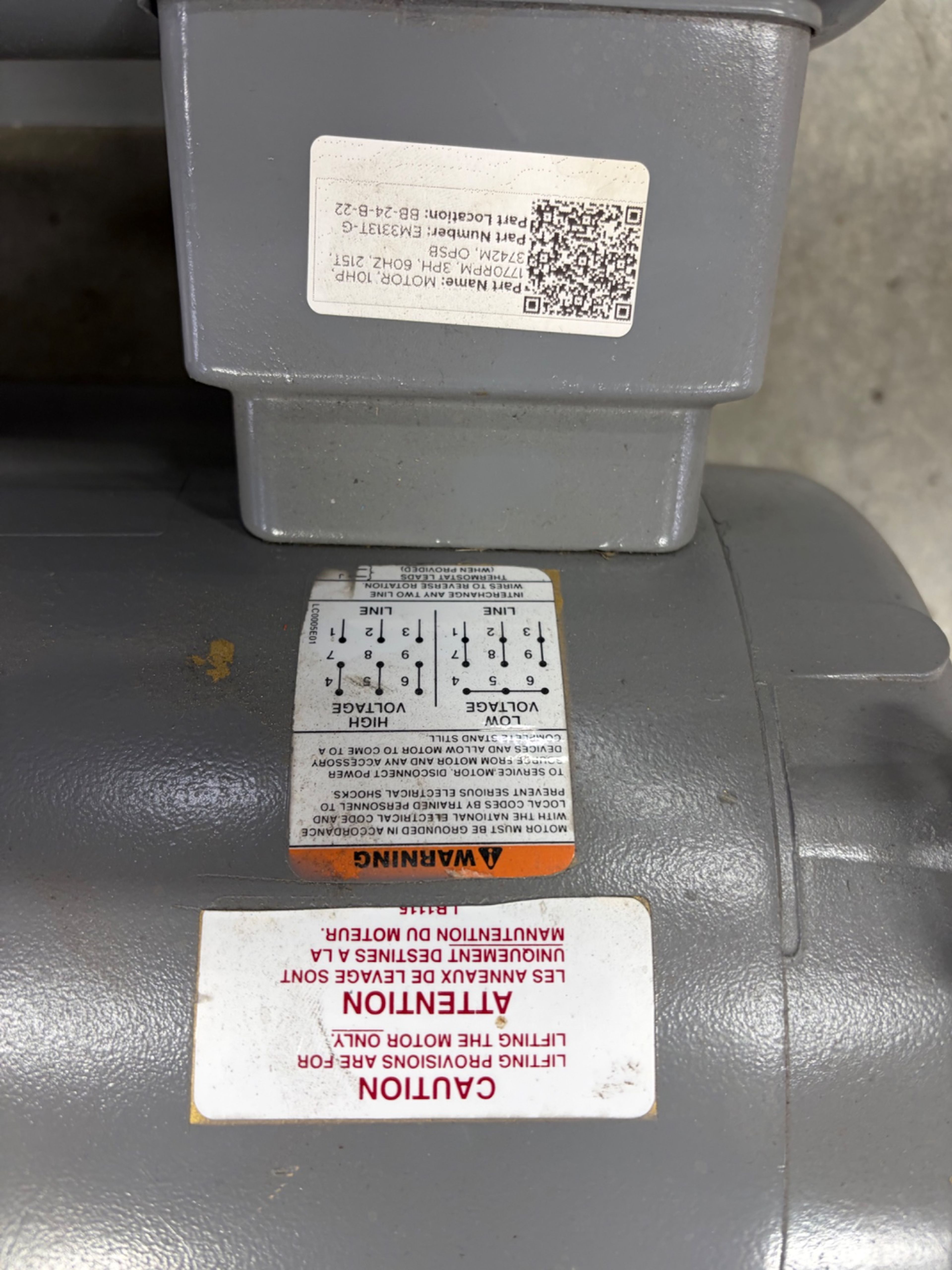 Baldor Reliance EM3313T-G 10 HP Super-E Motor - Document 4