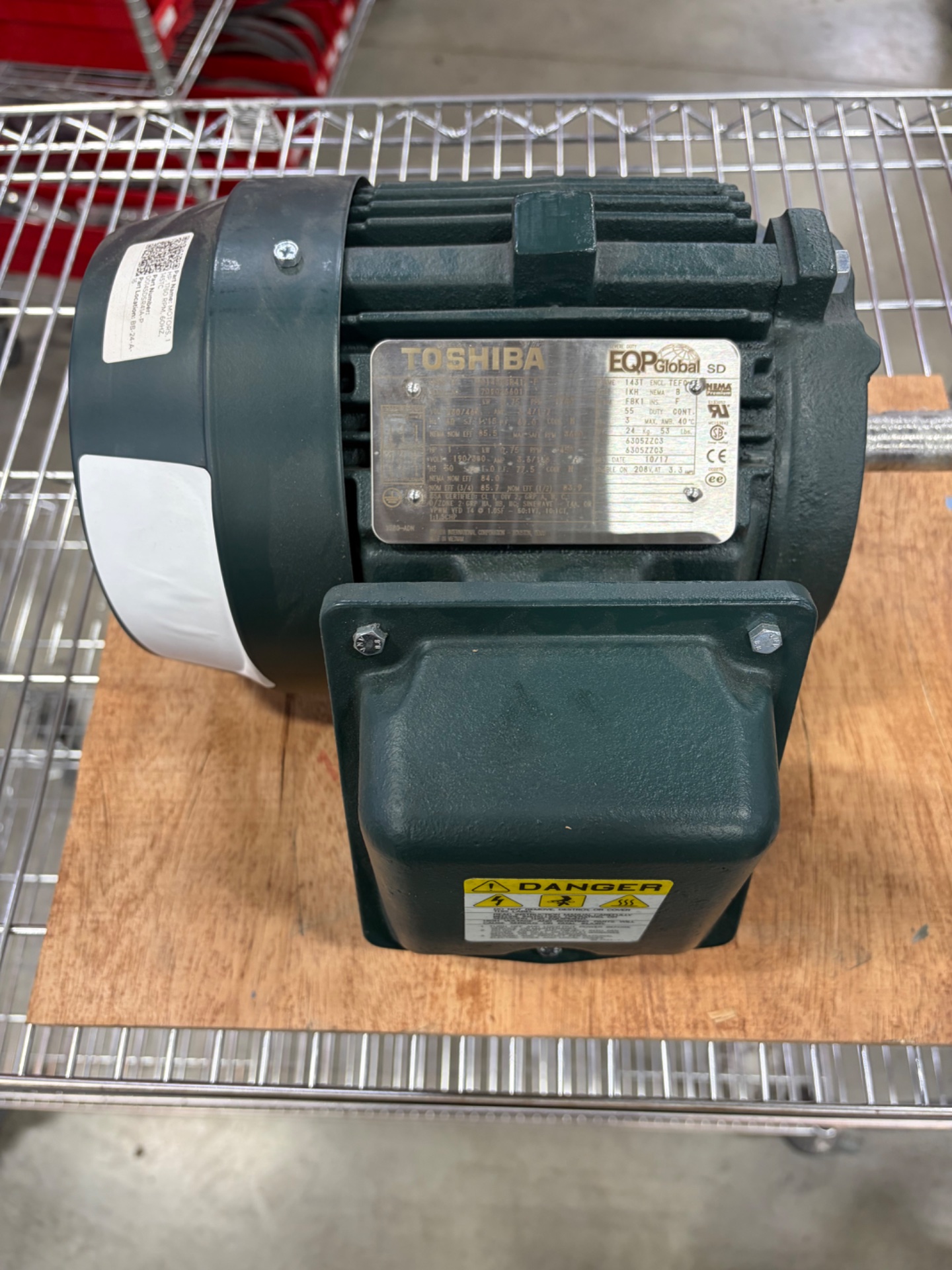 2017 Toshiba 0014SDSR41A-P 1 HP Motor