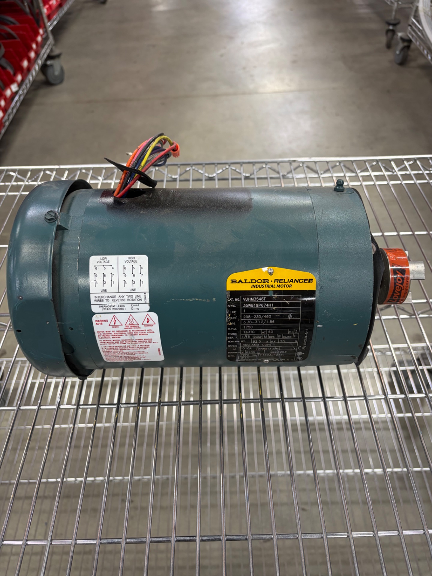 Baldor Reliance VUHM3546T 1 HP Industrial Motor