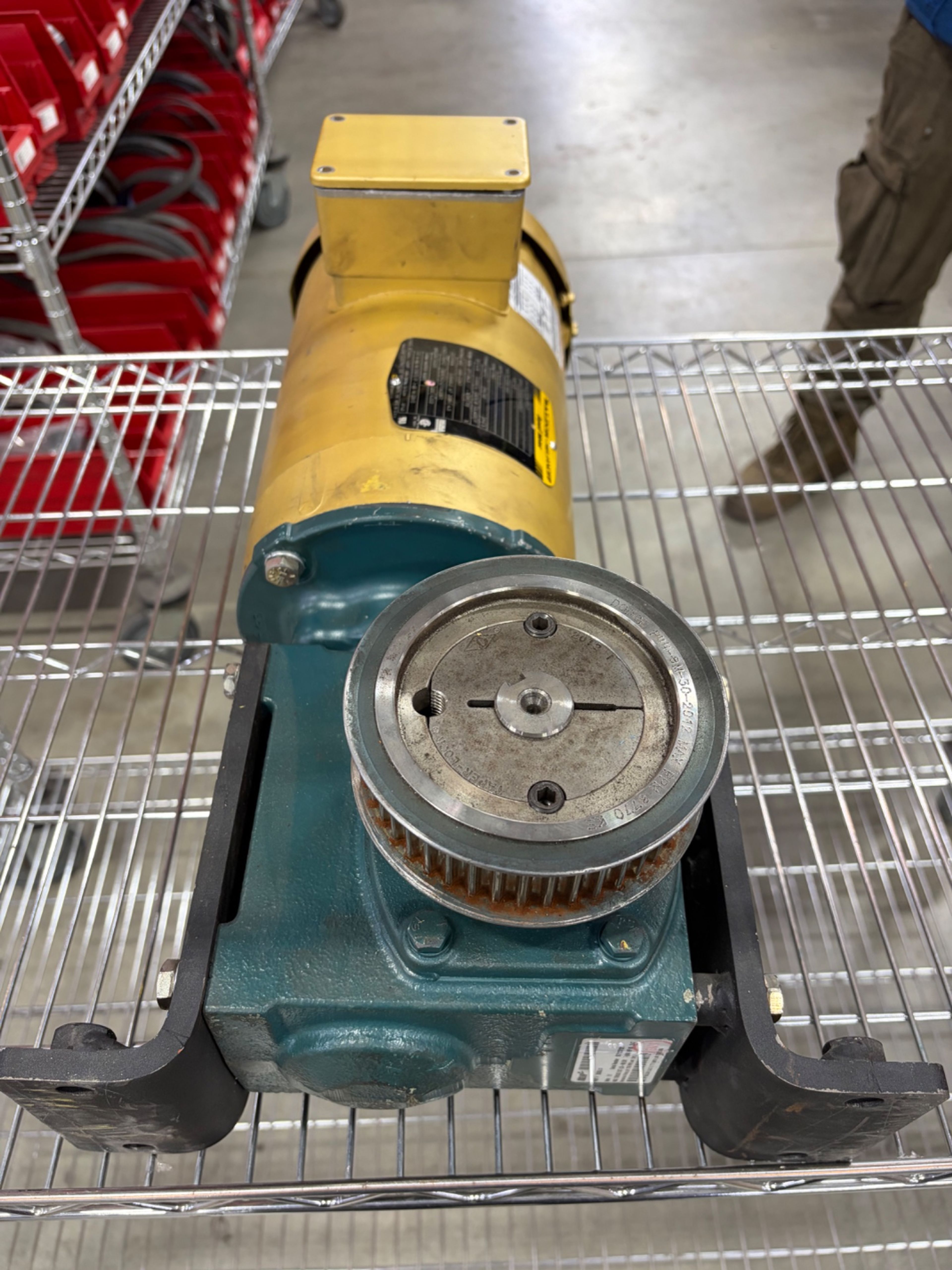 Balder Reliance Super E Motor with Right Angle Gear Reducer with Timing Pulley