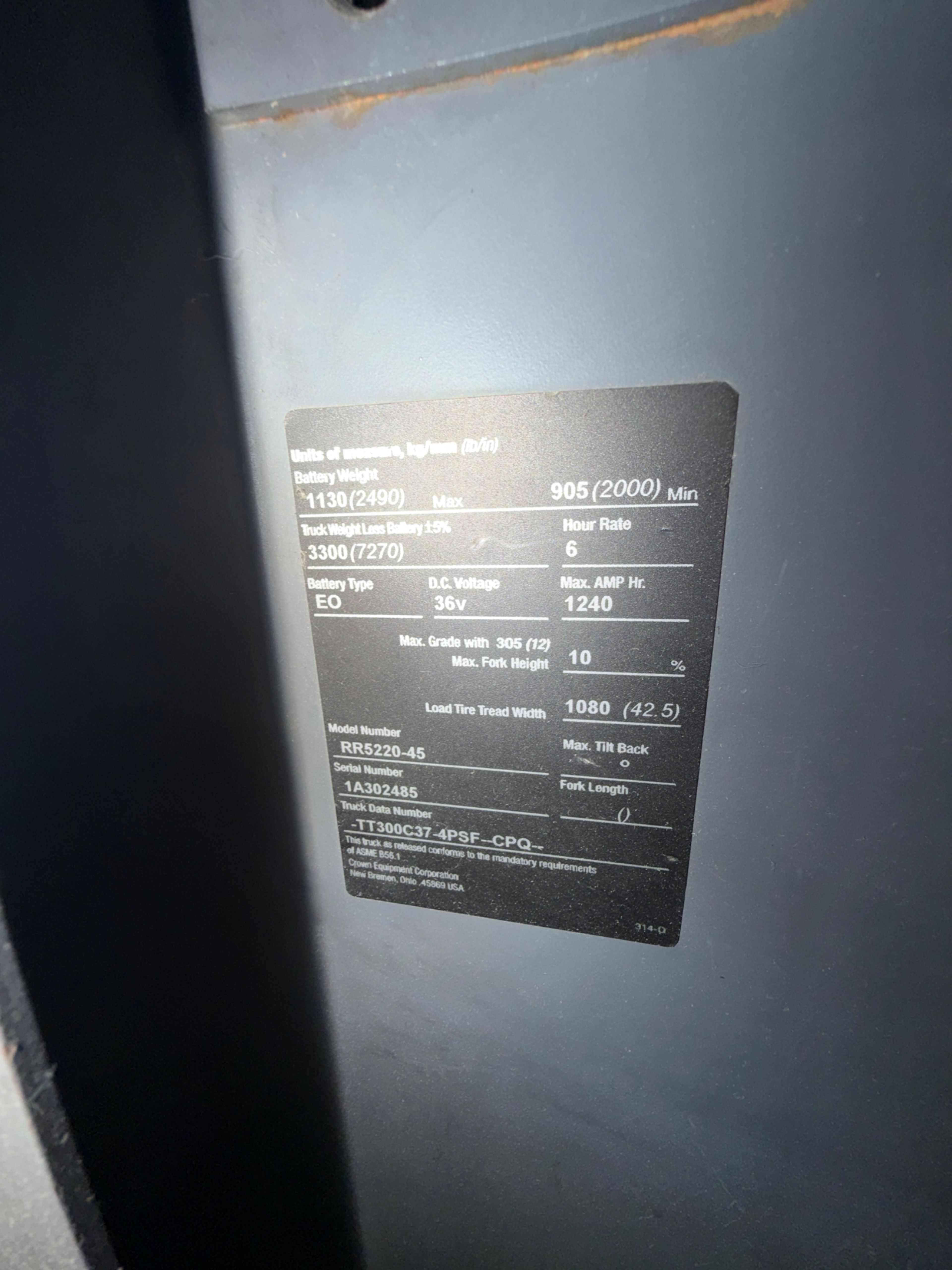 Crown RR5220-45 Reach Truck - Document 6