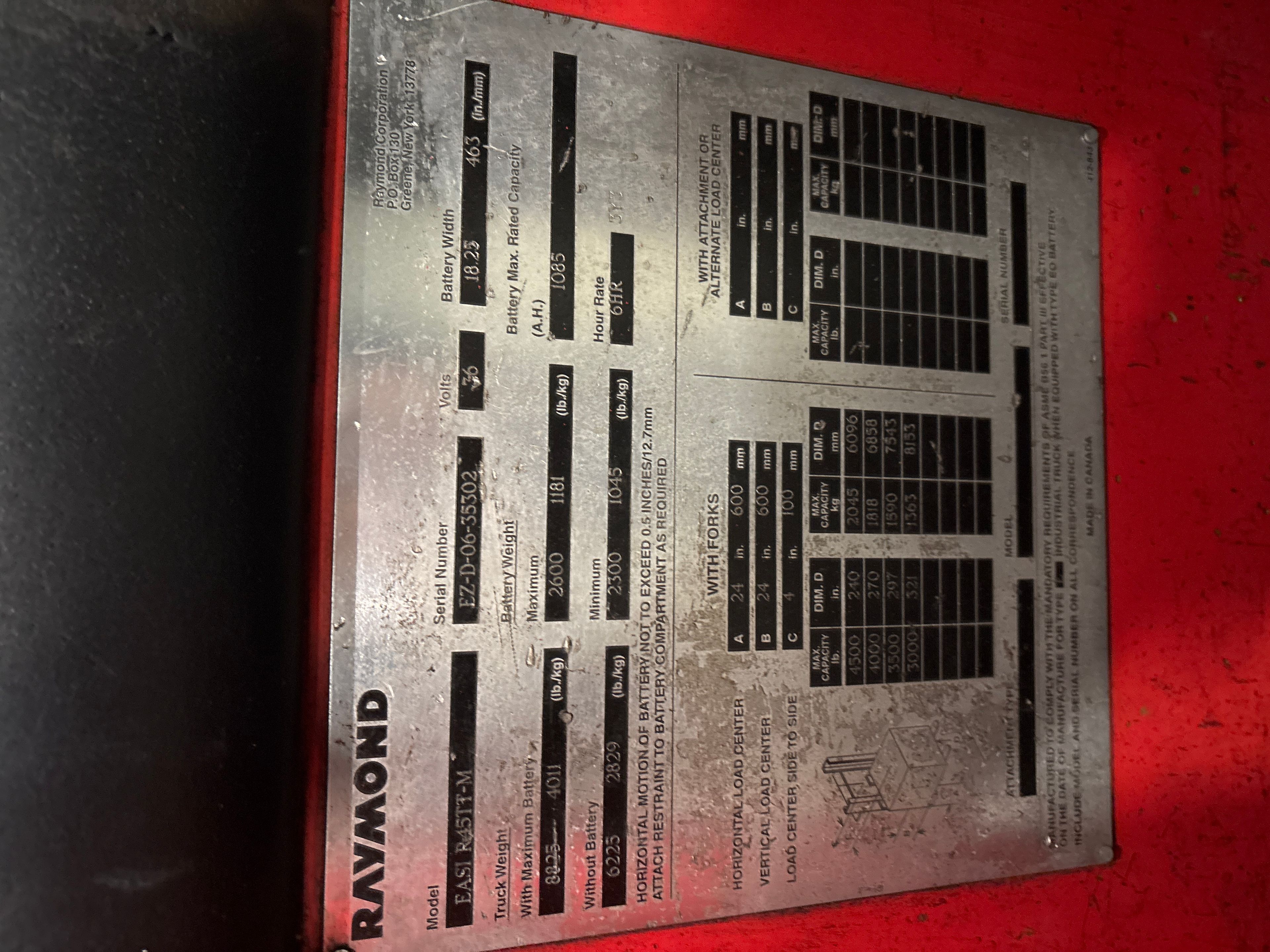 Raymond Reach Truck - Document 2