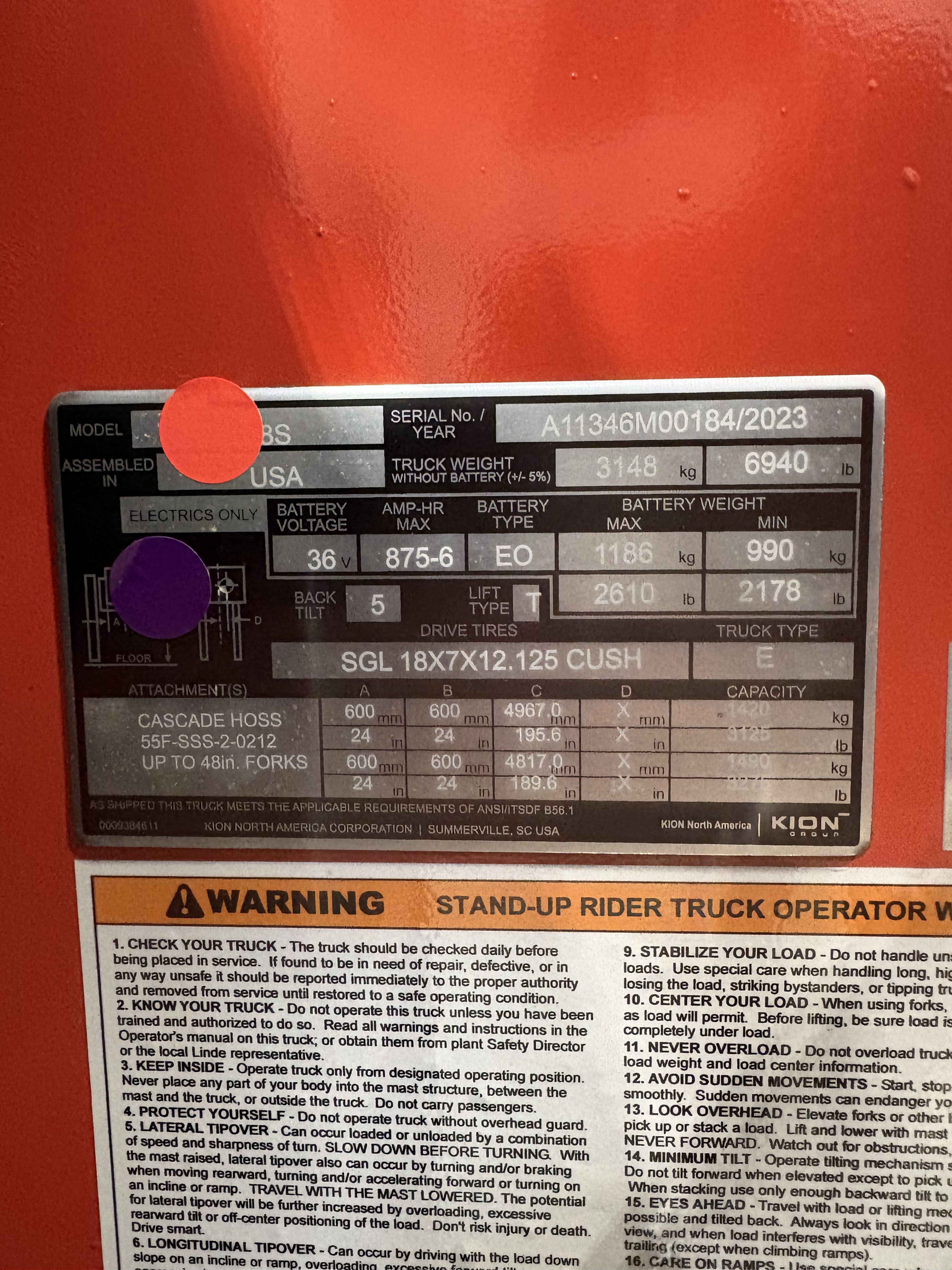 Linde E18S Forklift - Document 9