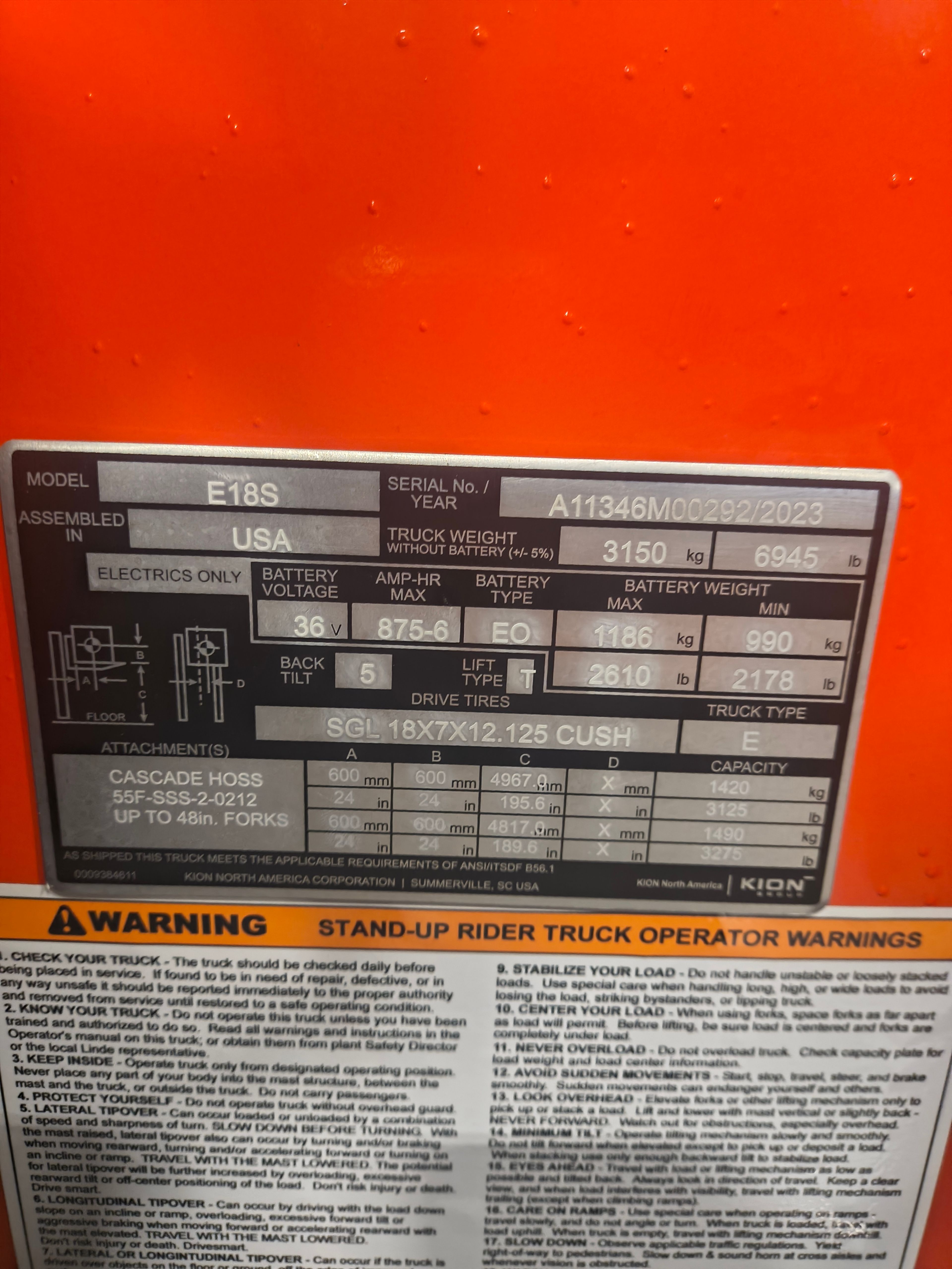 Linde E18S Forklift - Document 5