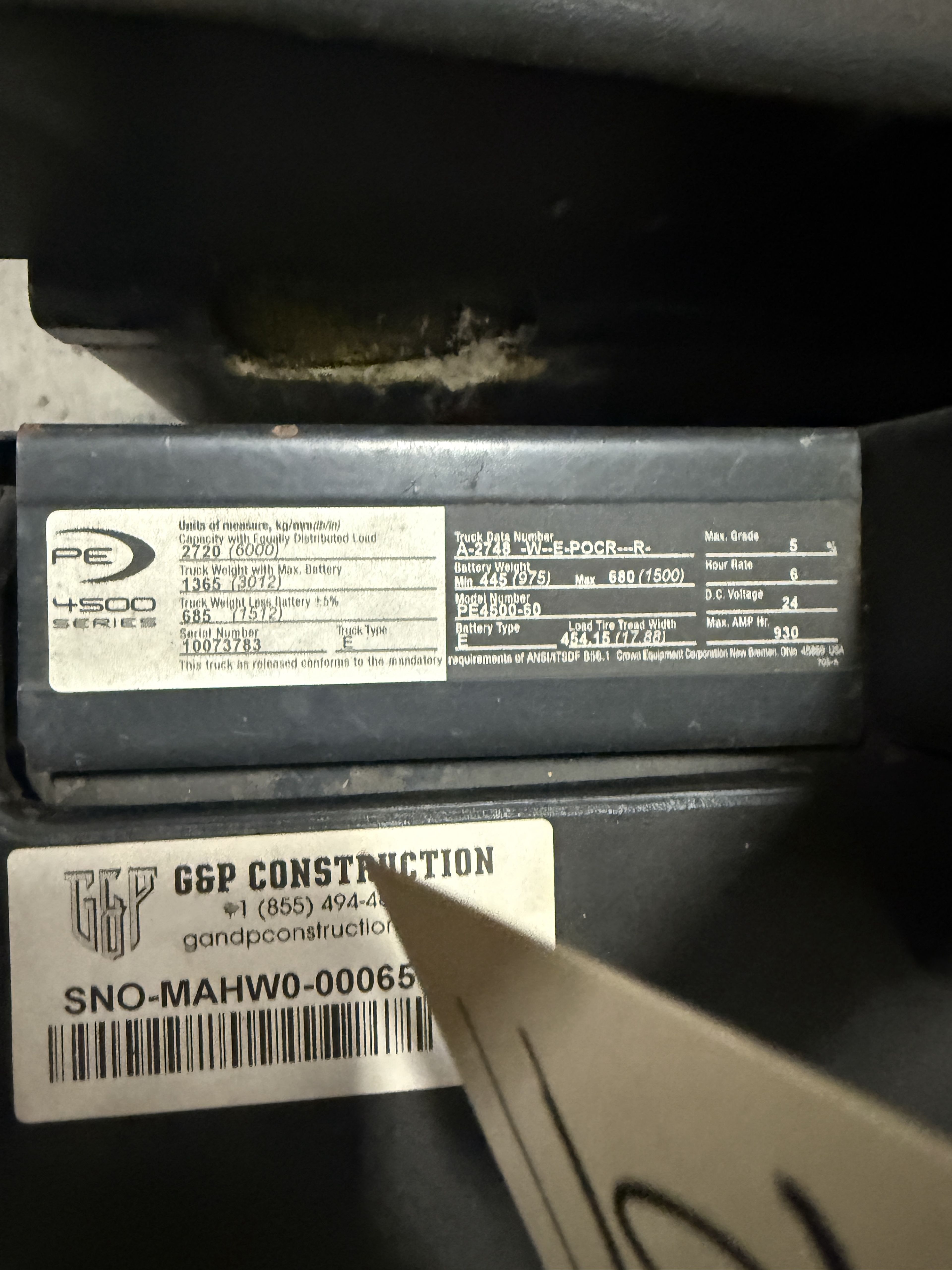 Crown Walkie Rider Single Pallet - Document 5