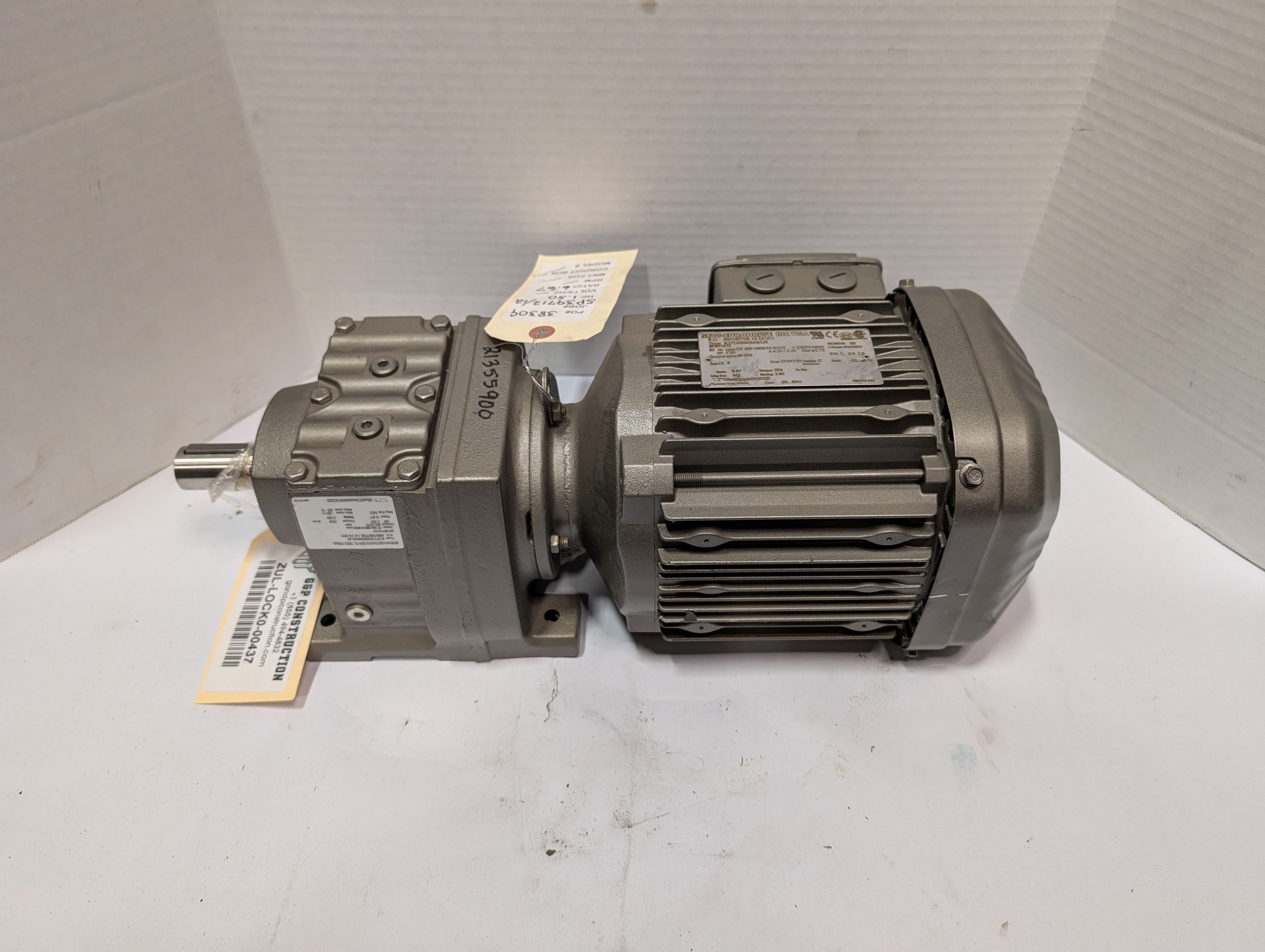 Sew-Eurodrive - 1.5 HP Electric Motor - R37DRE90M4/LN - Document 1