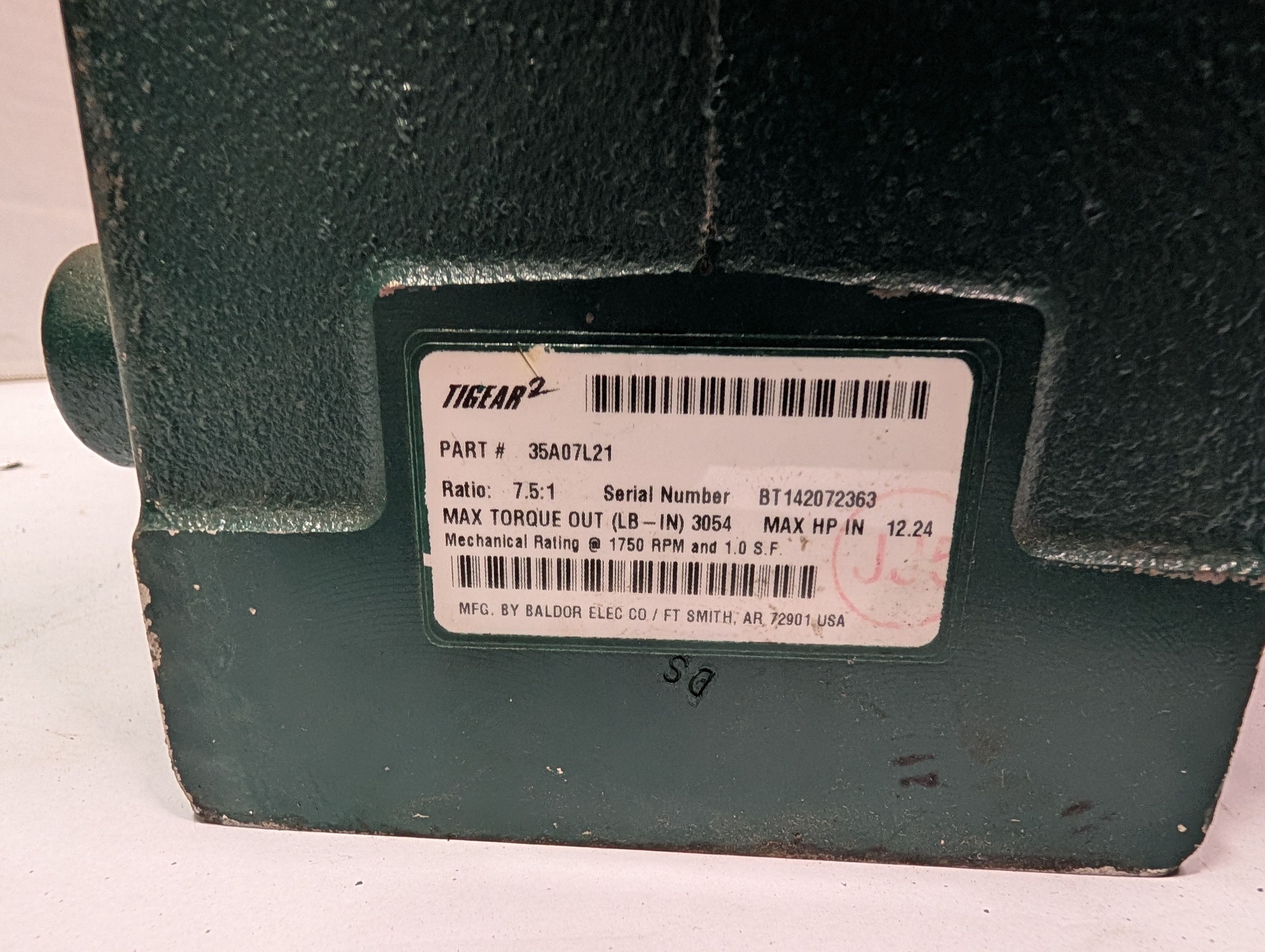 Dodge Tigear - 7.5:1 Gear Reducer - 35A07L21 - Document 4
