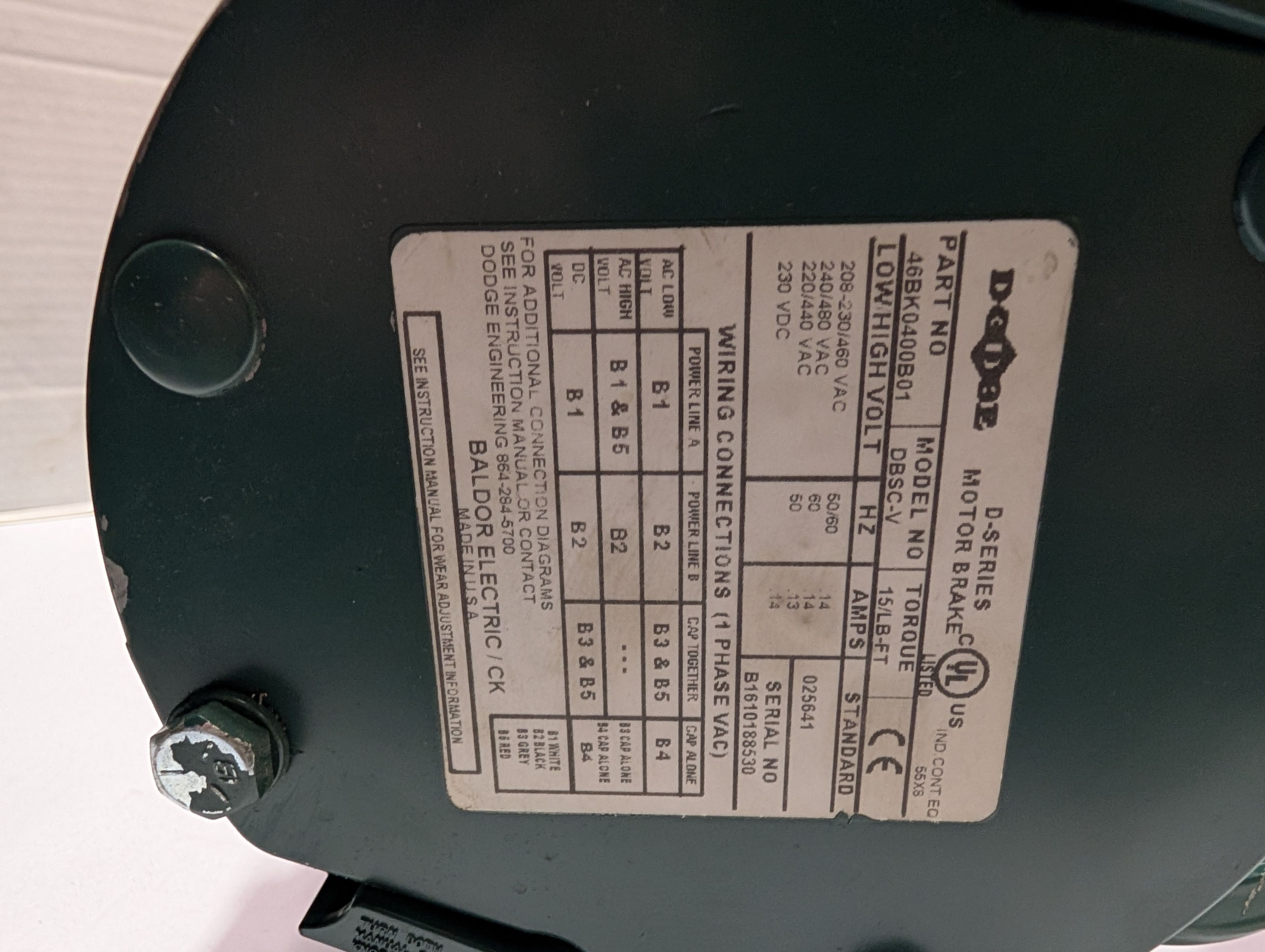 Baldor Reliance - 3 HP Electric Motor - VEBM3611T-D - Document 5